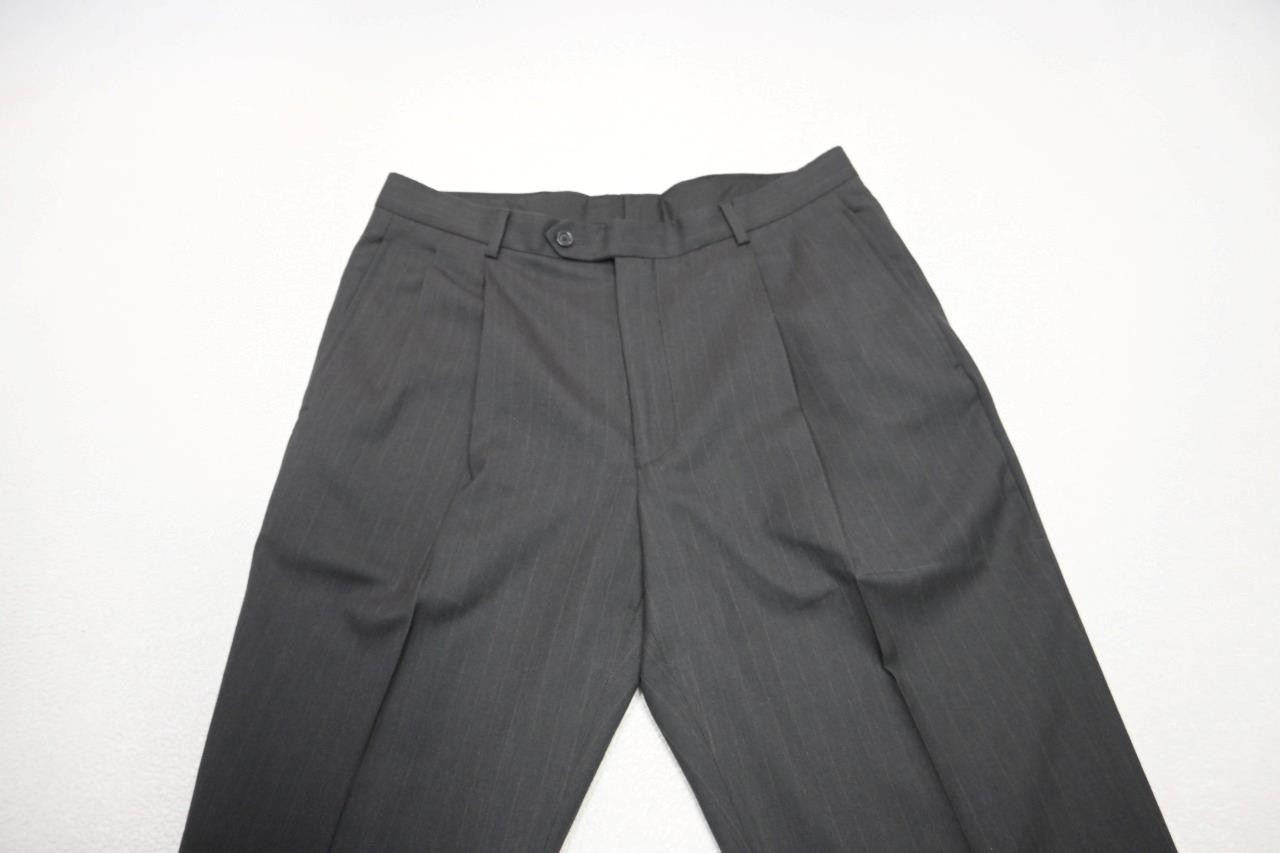 Jos A Bank 100% Wool Striped 2 Piece Suit Pants Jacket Mens Sz 34 x 31 40 R