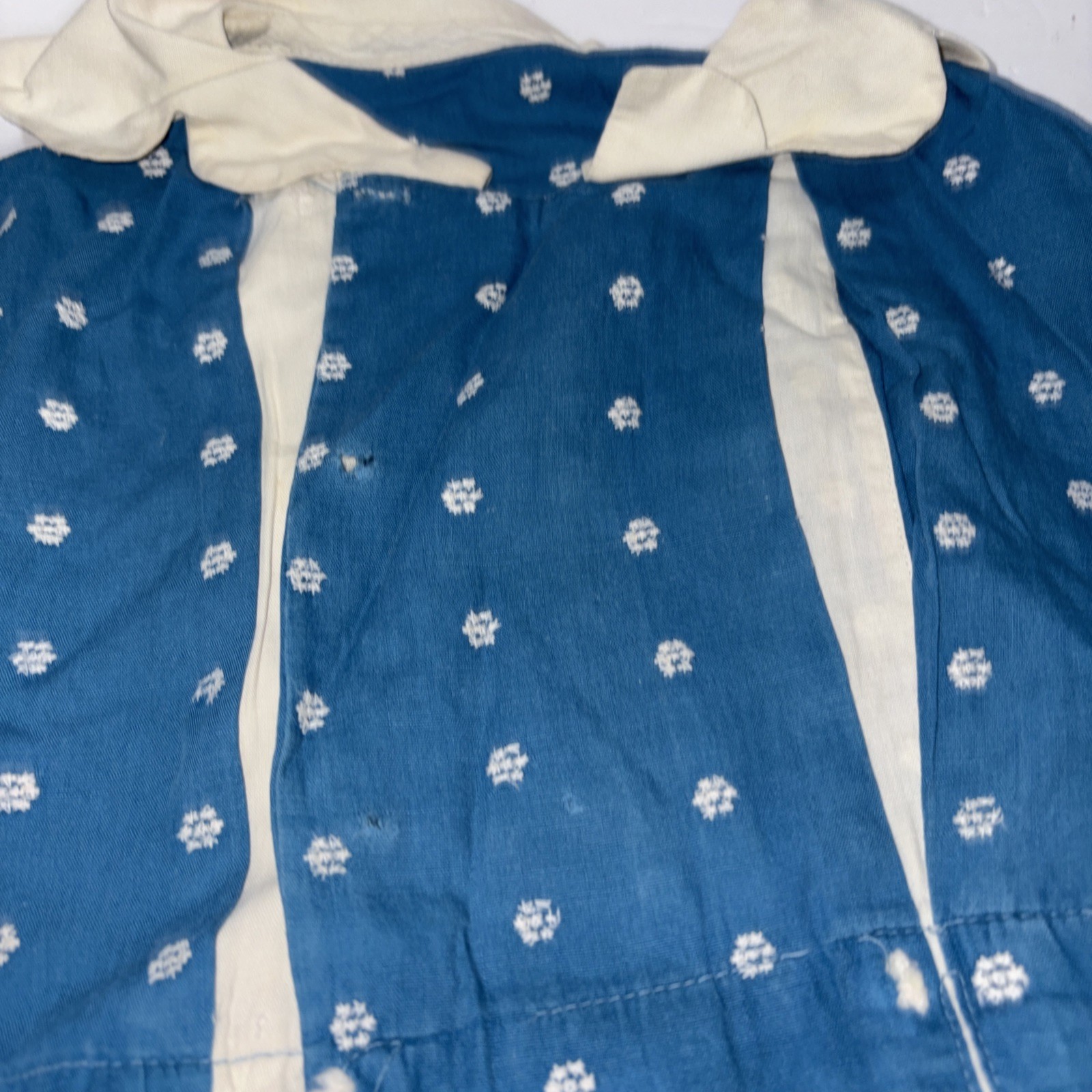Vtg 40s 2 Piece Blue SSet – Sz 2-3t Handmade Needs Buttons