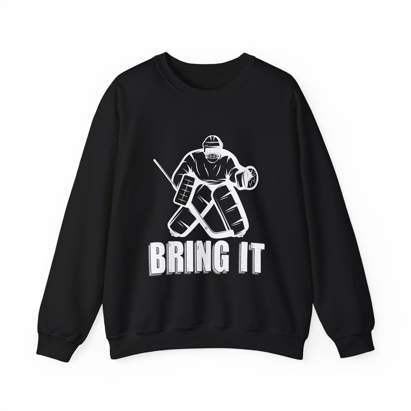 Ice Hockey Player Sweatshirt, Hockey Goalie Sport Lovers Women Men Sweatshirt