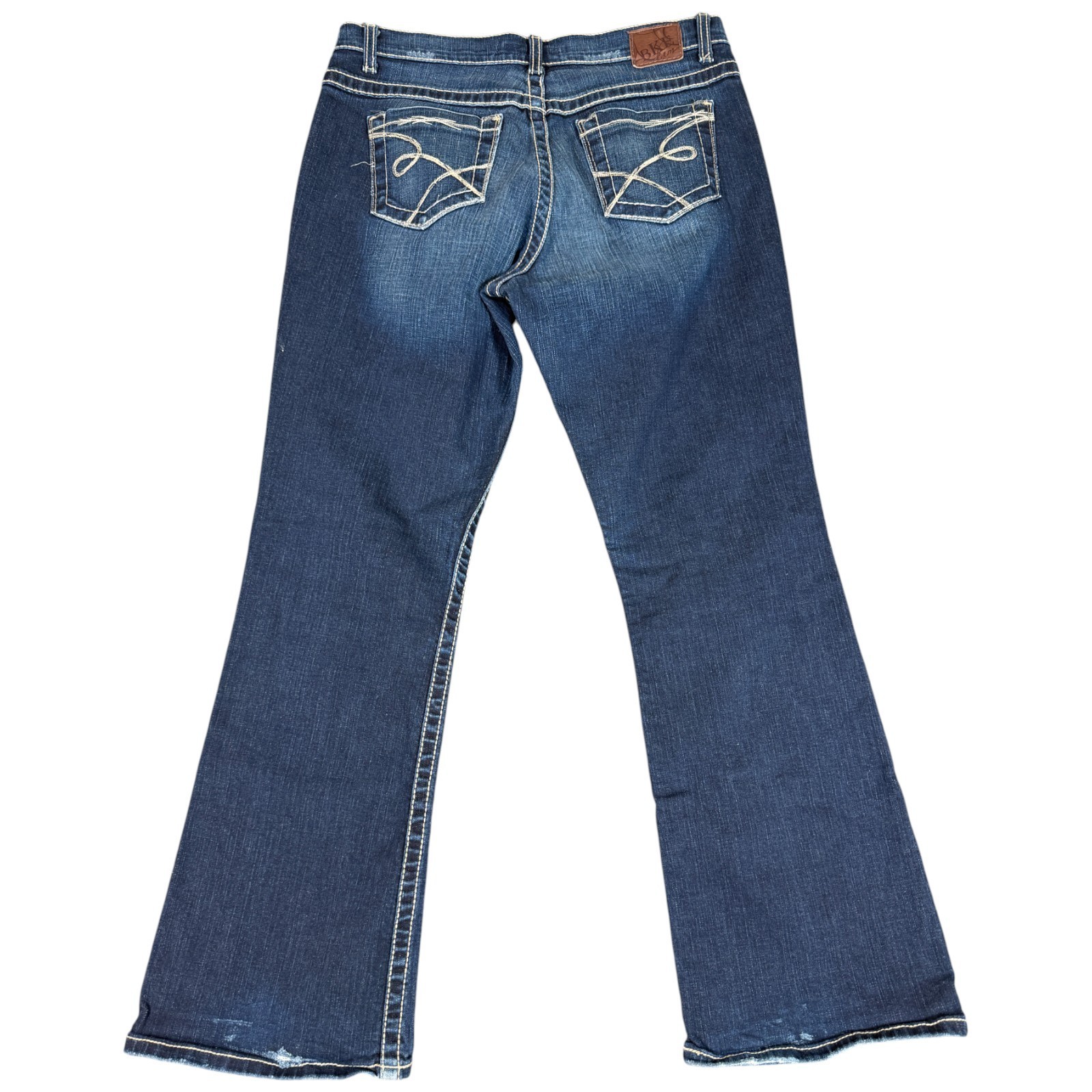 Buckle BKE Drew Bootcut Jeans Womens 31×31 (33×31) Blue Stretch Logo Outdoor
