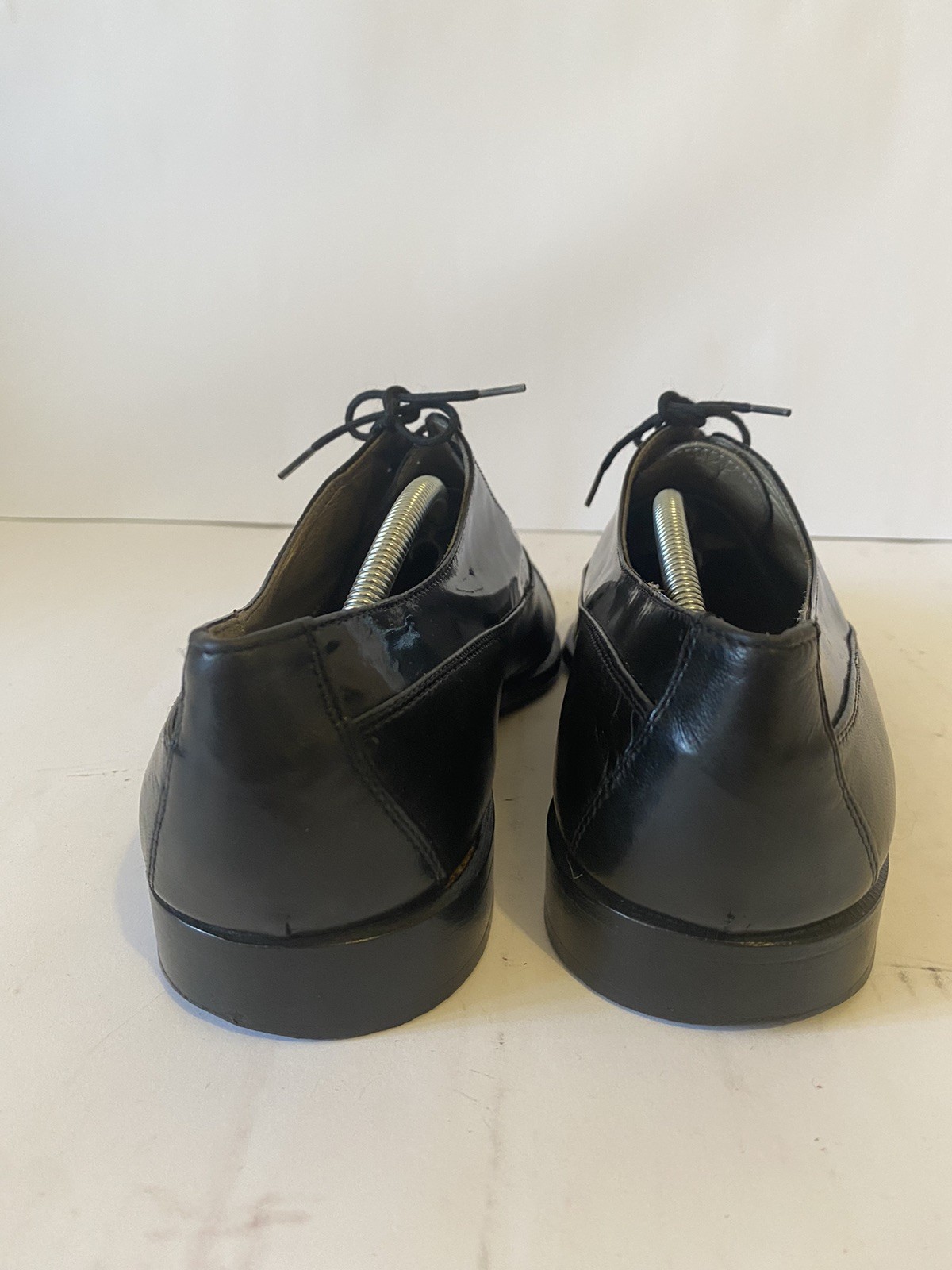 Mario Doria Black Patent Leather Cap Toe Oxford Tuxedo Dress Shoes Size 9.5 US