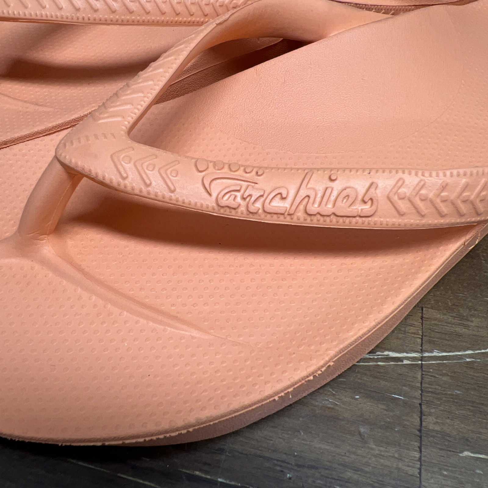 Archies Arch Support Flip Flops Sandals Peach Orange Size Men’s 8 Women’s 9