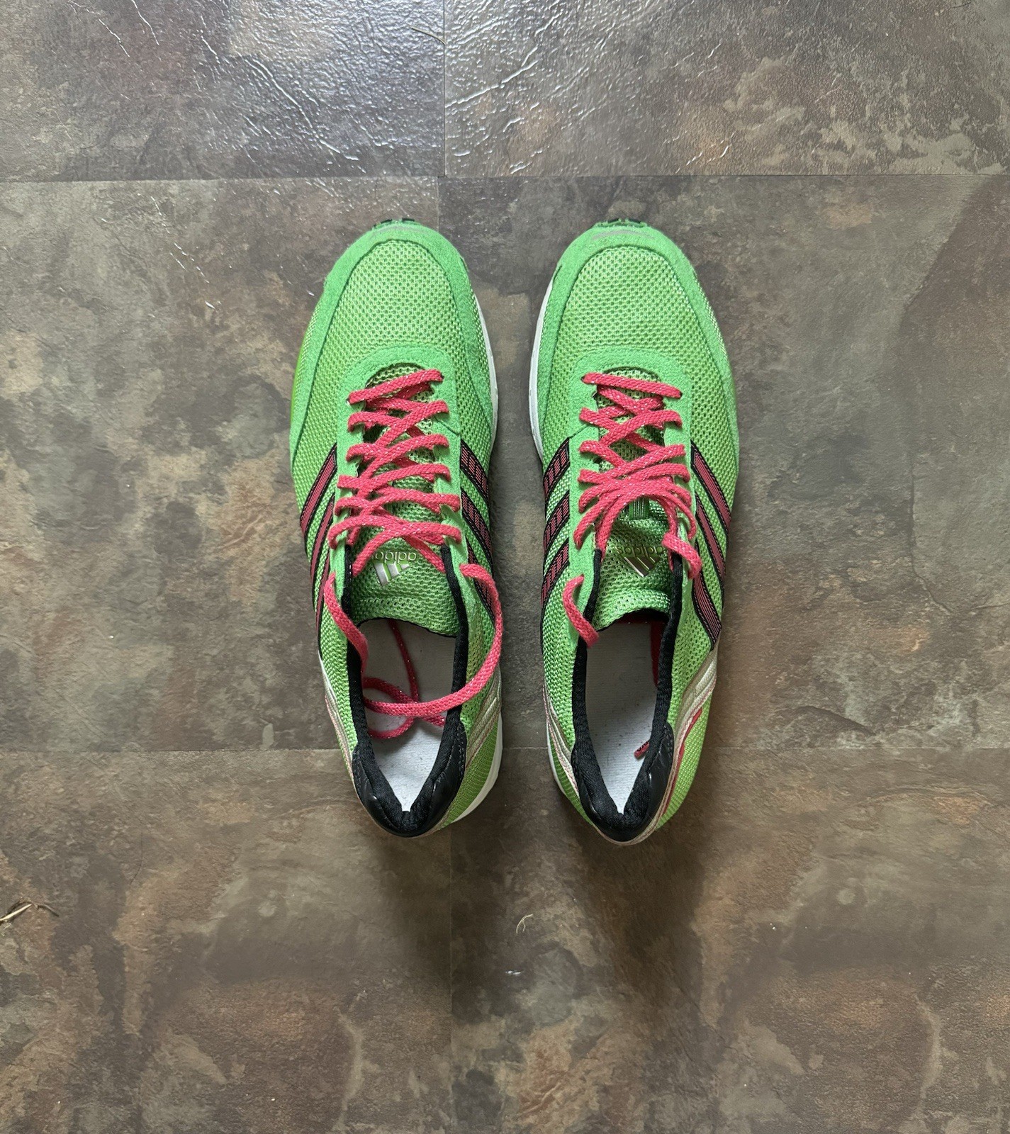 ADIDAS ADIZERO ADIOS OG Sneakers Green/Pink/Black/White