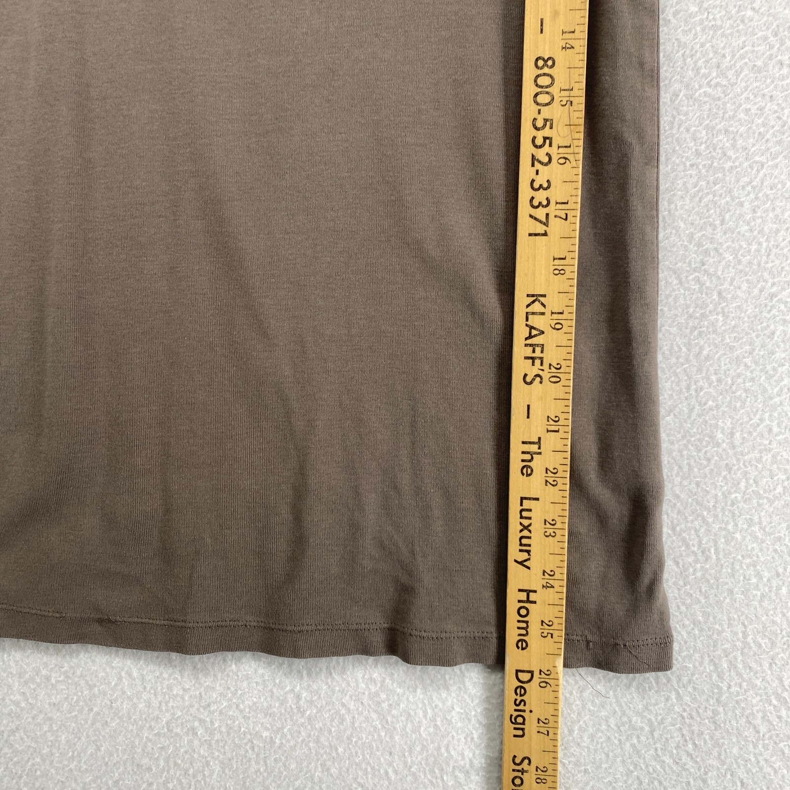 EILEEN FISHER Tank Top M Organic Cotton Ribbed Jersey Cami Slim Scoop Neck Brown