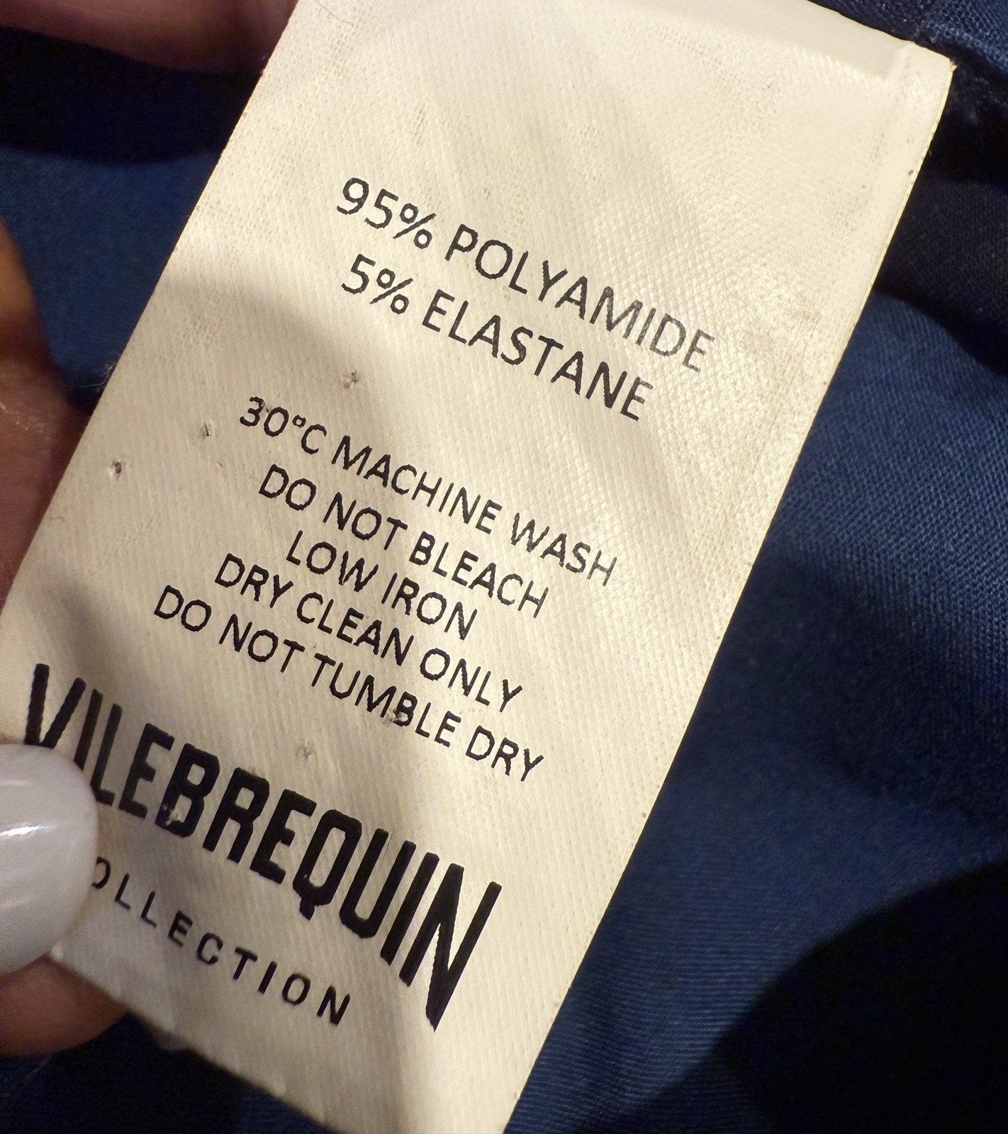 Vilebrequin Pants Mens 54 Black Iris Chino Polyamide Elasthane 37/29
