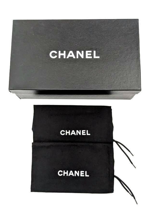 CHANEL Leather Ankle Strap Pumps Heels Black Size 35 (22.5cm) 9cm Heel 062260d