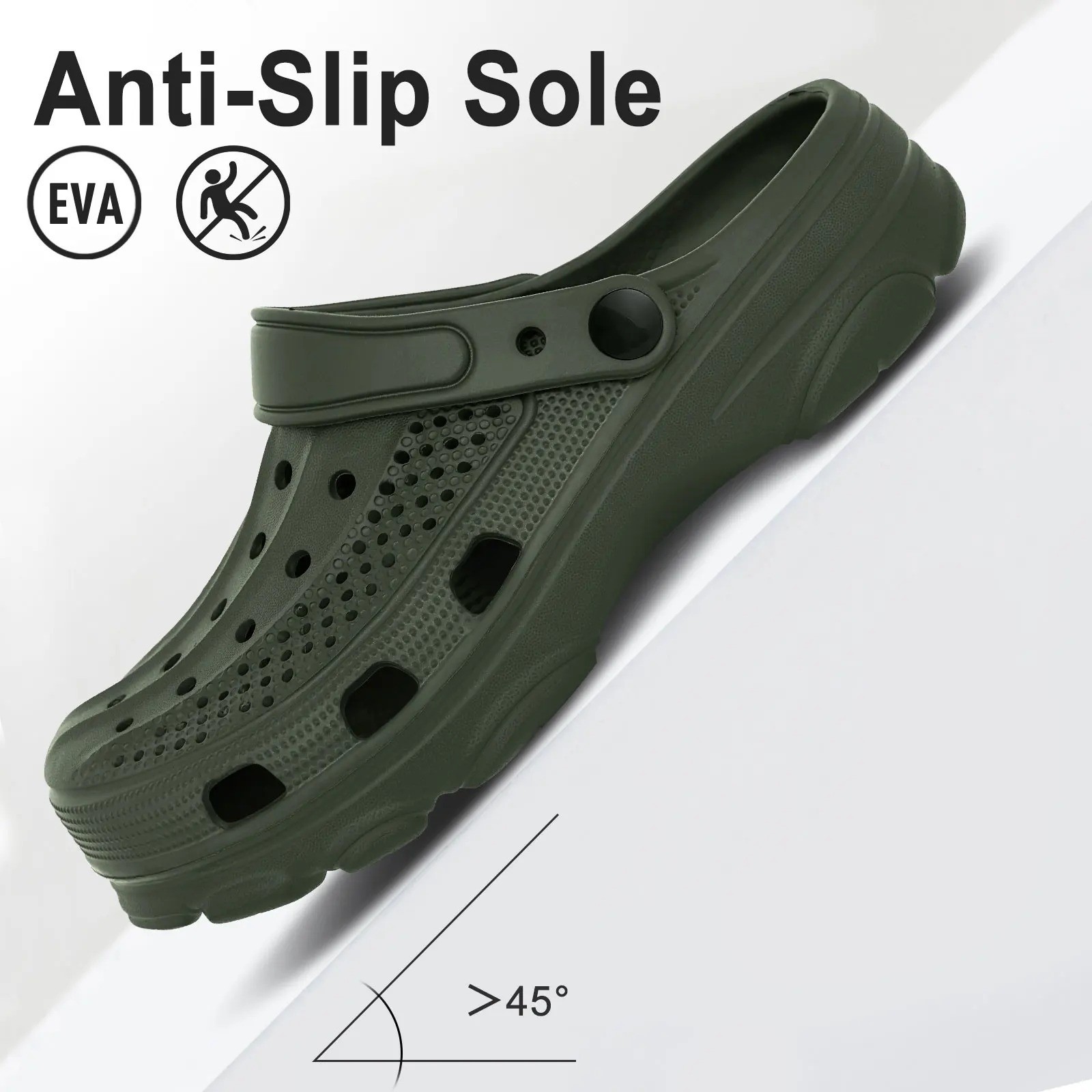Men’s COMFORT Clogs – Breathable Garden Sandals Non-Slip Indoor Outdoor Shoes