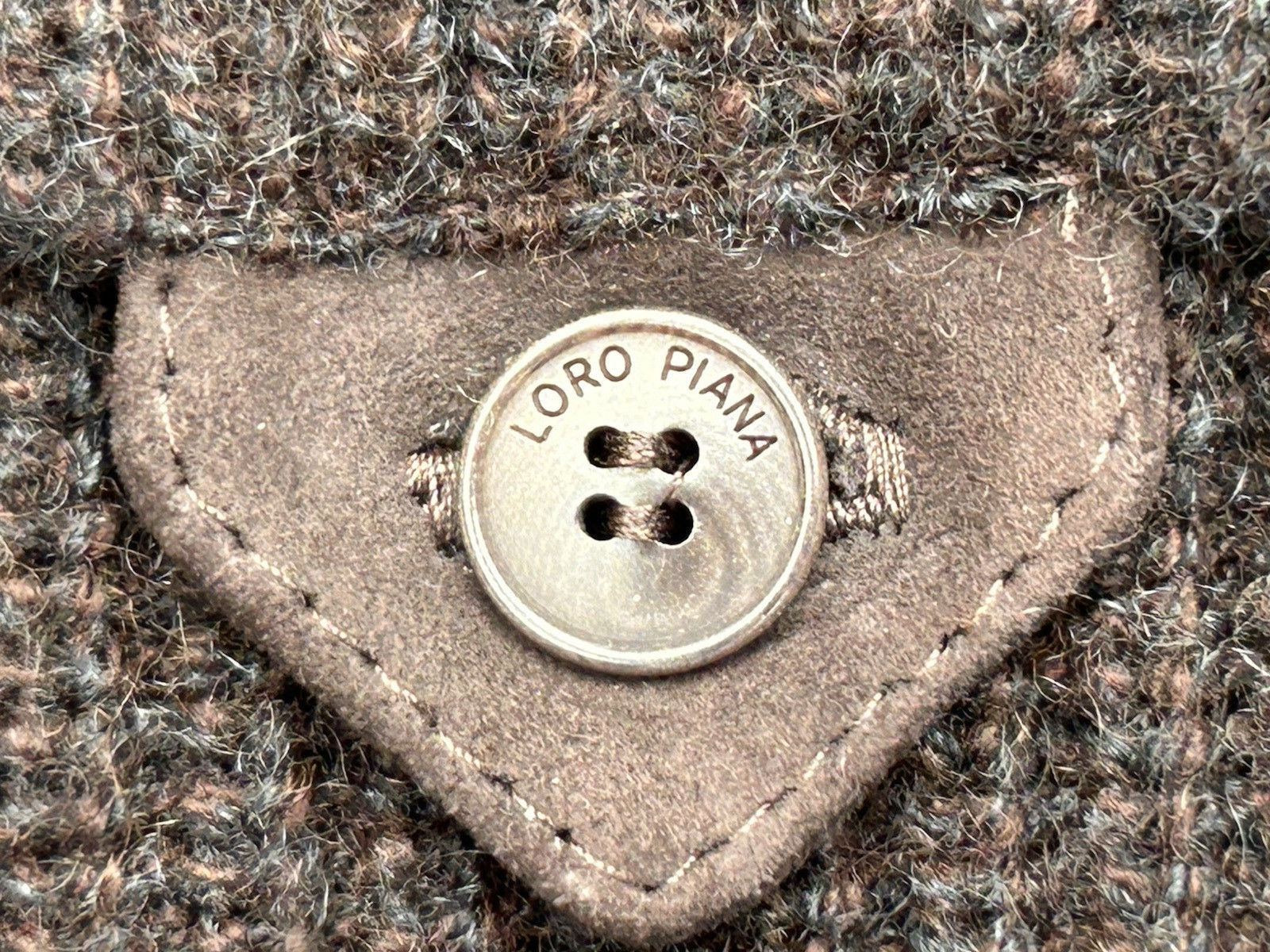 LORO PIANA Italy 100% Cashmere & Suede Goatskin Dark Brown Sweater Vest 40 Small