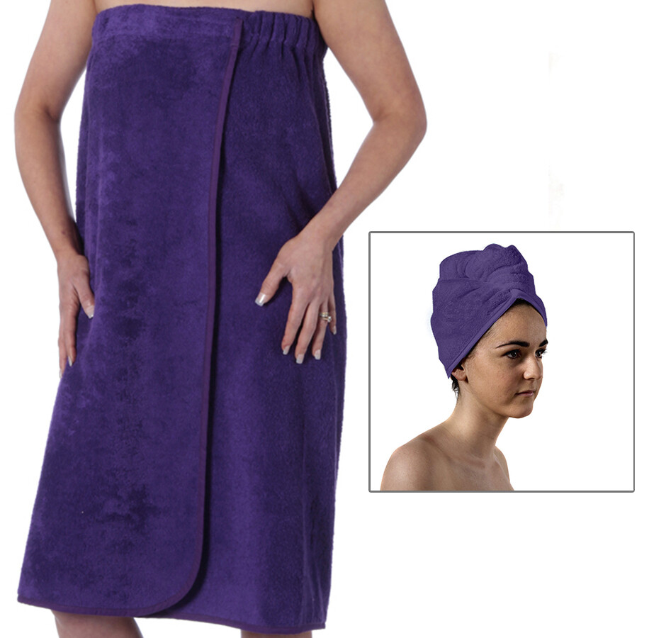 Aztex Women’s Sarong & Hair Turban Set in a choice of colours, Swimming Wrap