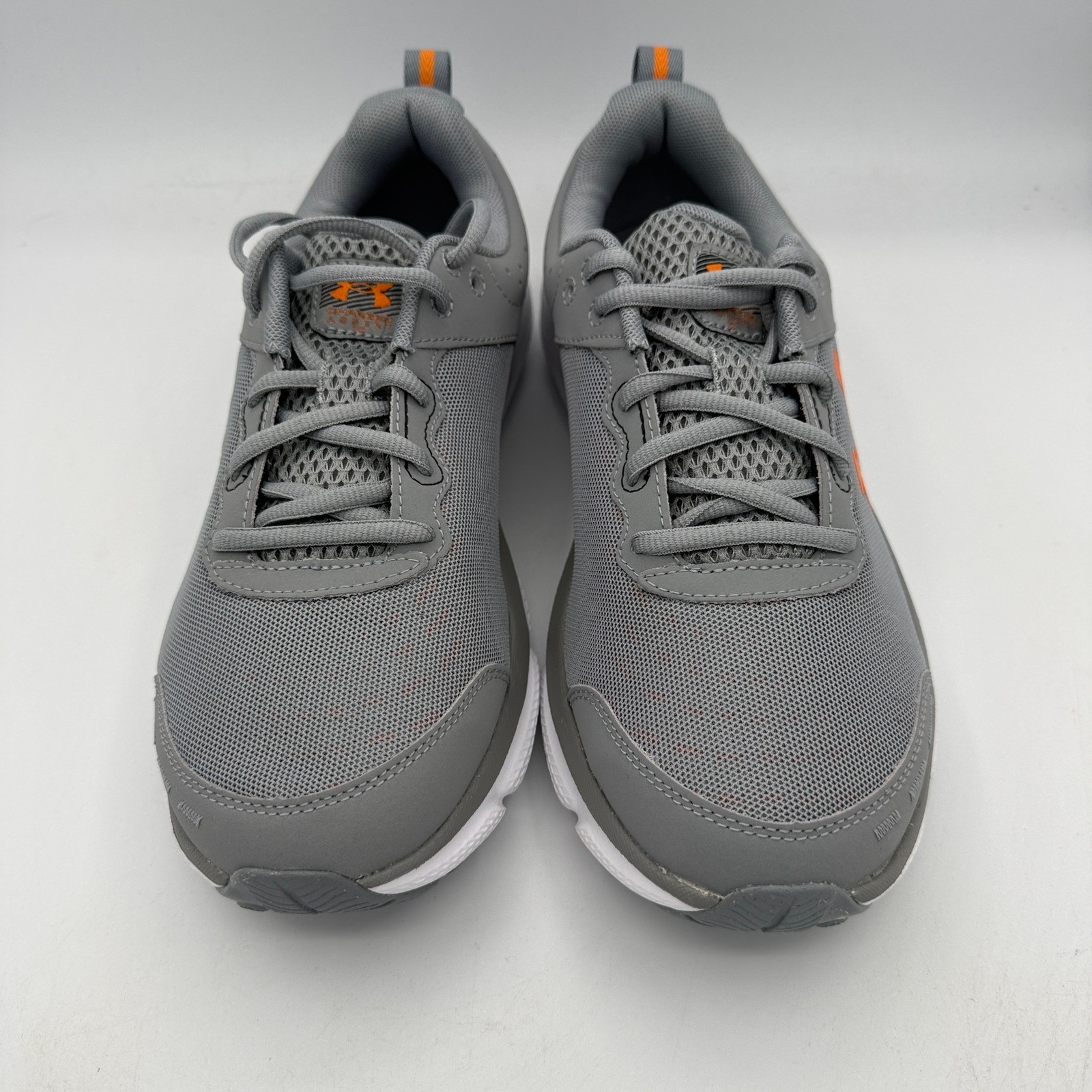 Under Armour Charged Assert 10 Shoes Mens 8 Grey Orange Running 3026175-105