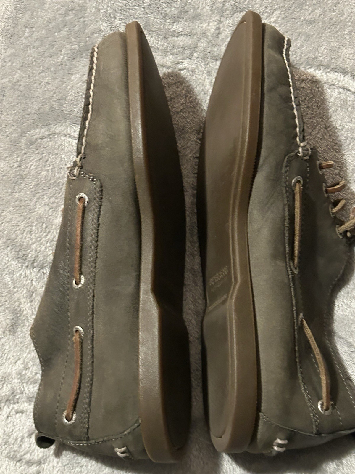 Sperry Top-Sider 4 Eye Lace Up Mid Ankle Leather Upper Grey Men’s Shoes 10 1/2