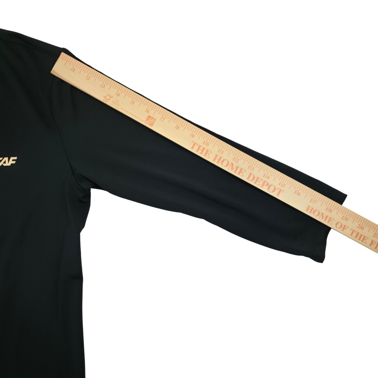 CAF Performance Mock Neck Long Sleeve Athletic Shirt Mens Size 100 L Black Korea