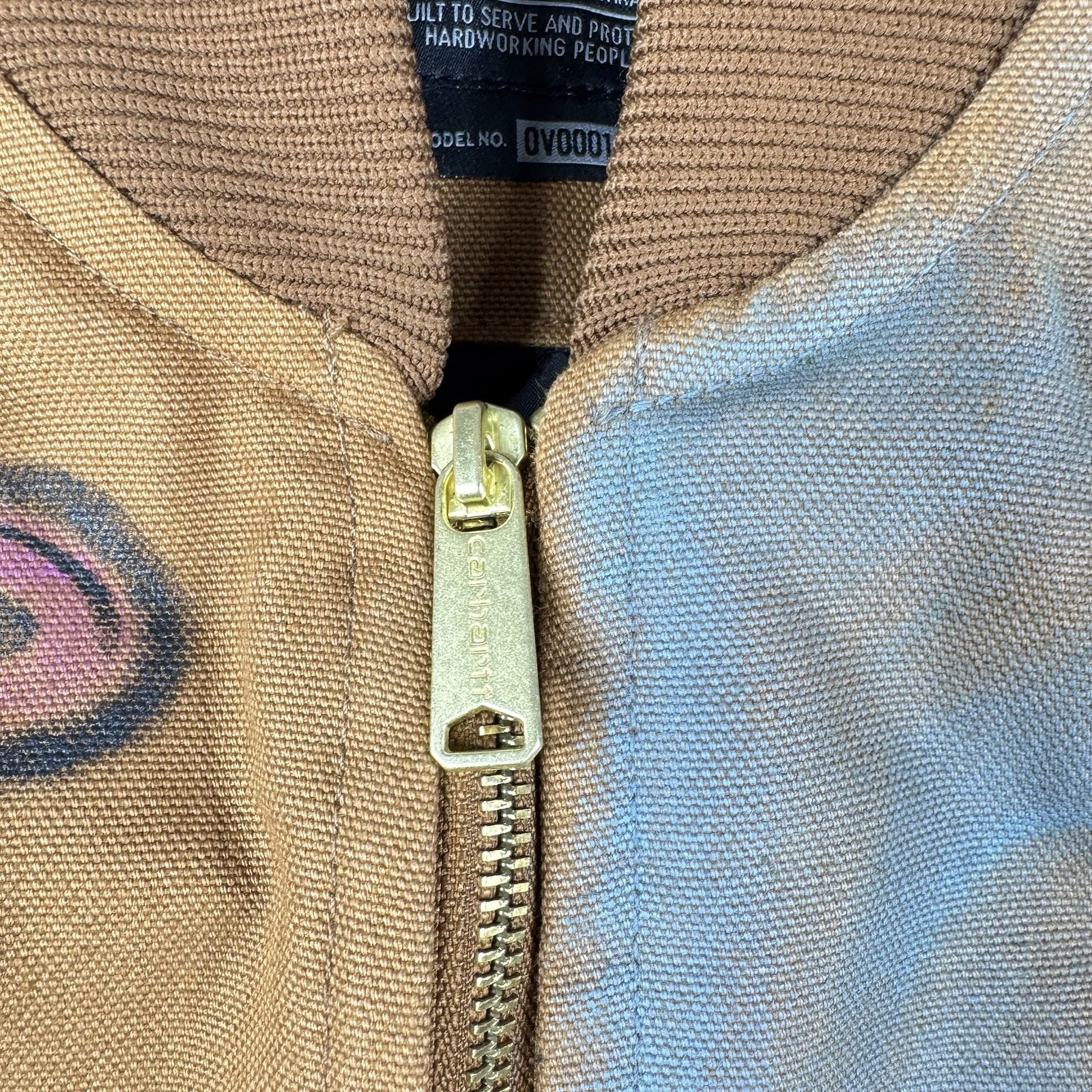 Carhartt Vest 0V0001-M Canvas Diamond Quilt Lining Mens M Relaxed Fit Custom Art