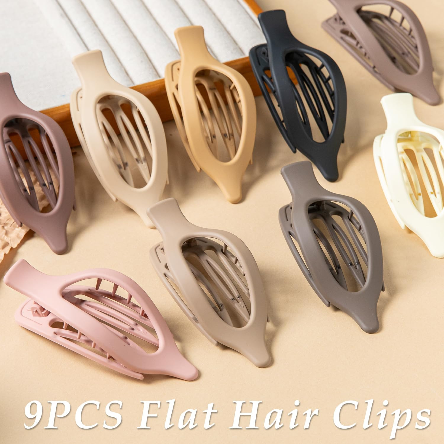 Flat Hair Clips, 9 PCS 4.7 Inch Large Side Slide Volume Duckbill Clips for Women