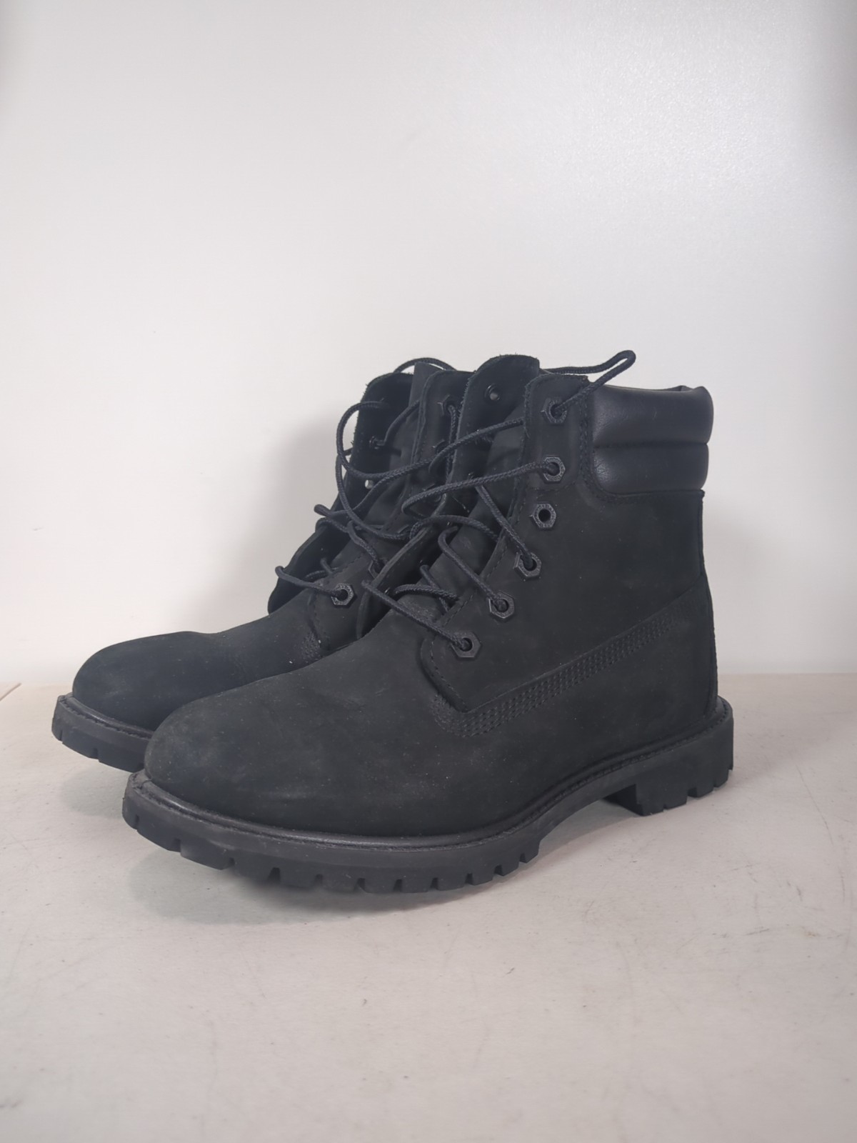 Timberland Waterville 6-Inch Double Collar Black Women’s Boot A15QY Size 7