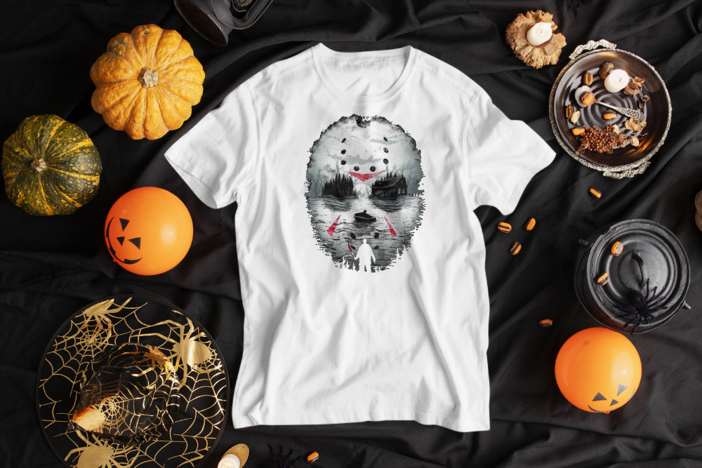 Jason V Graphic Sneaker Tee Mask Halloween T-Shirt Big & Tall Street Wear