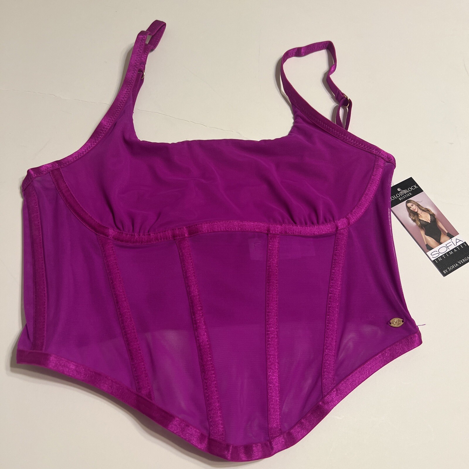 Sophia Vergara Bustier Intimates Color Block