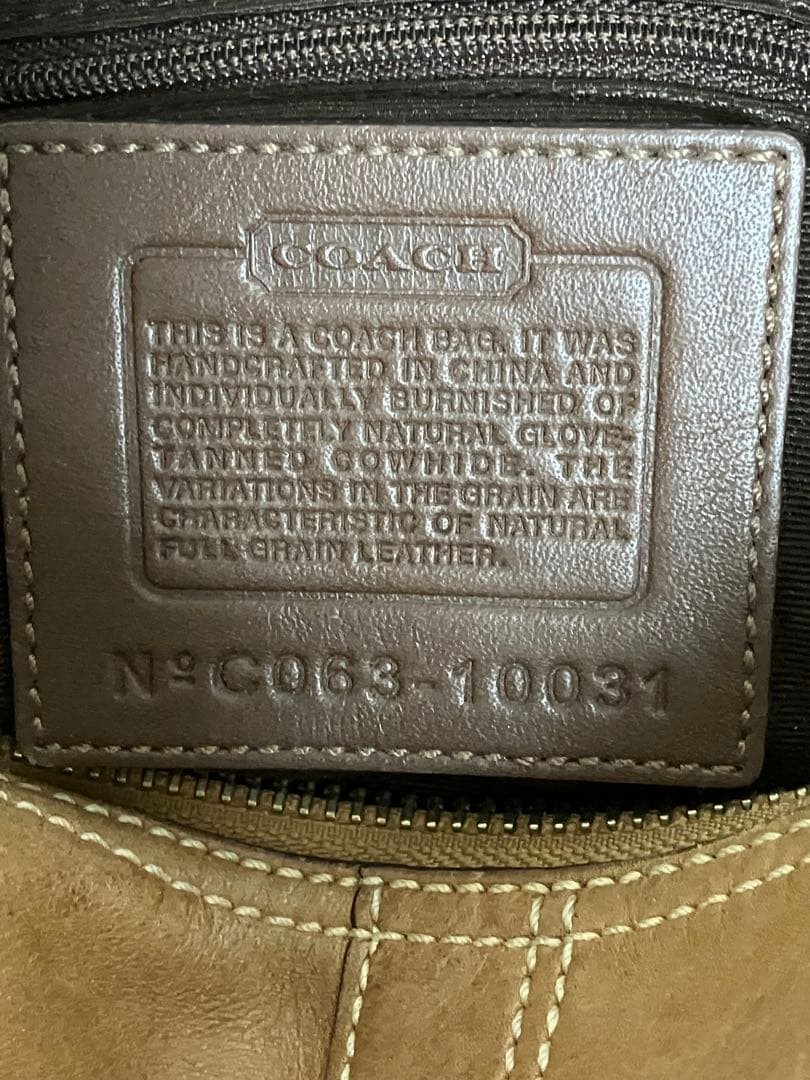 Coach Leather Half Moon Hobo One Shoulder Bag Brown