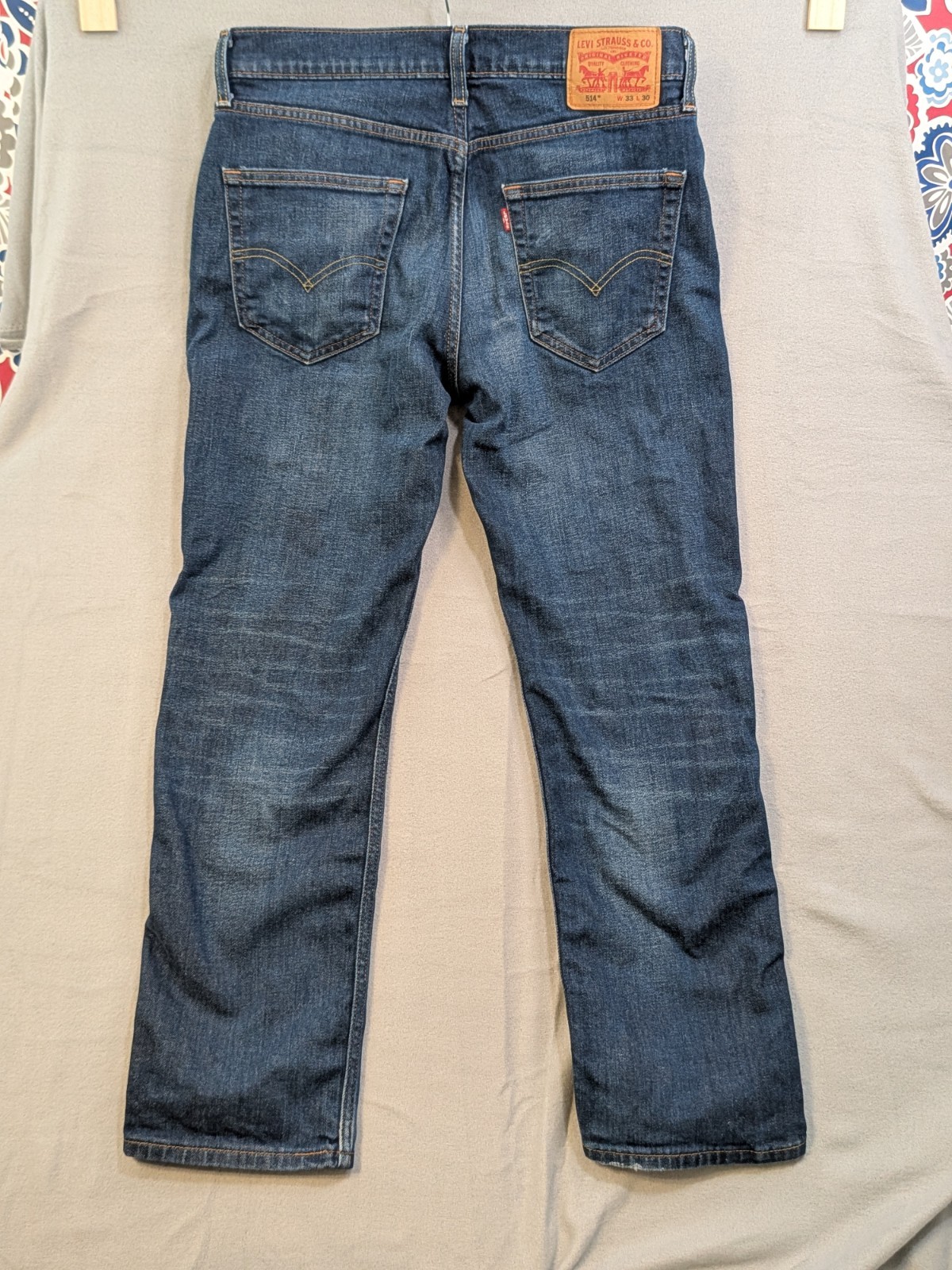 Levis 514 Straight Leg Jeans Men’s 33×30 Wash Blue Denim