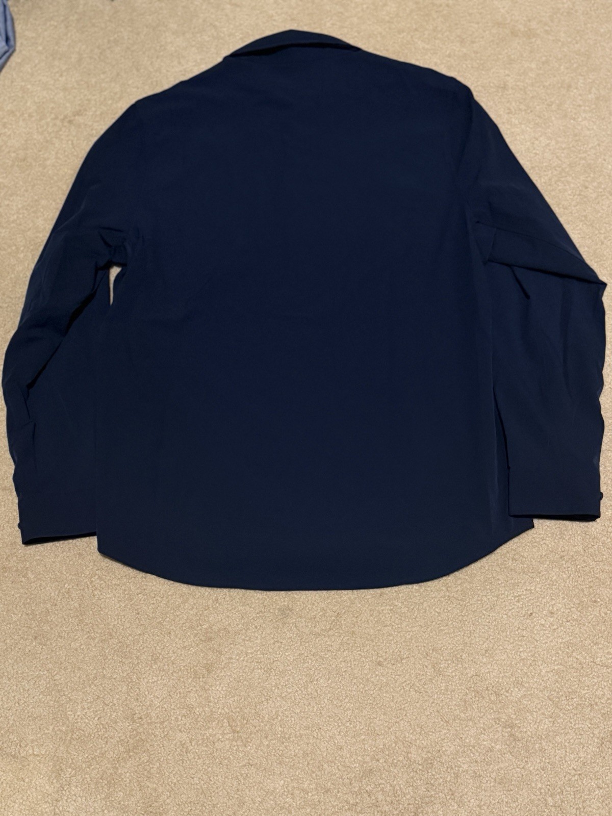 Lululemon Commission Long Sleeve Button Up Collared Shirt Men’s Medium Navy Blue