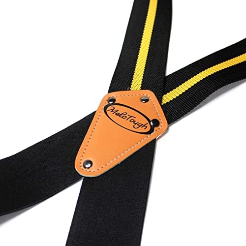 Tool Belt Suspenders for Men Work Belt 4 point support with Yellow Strip