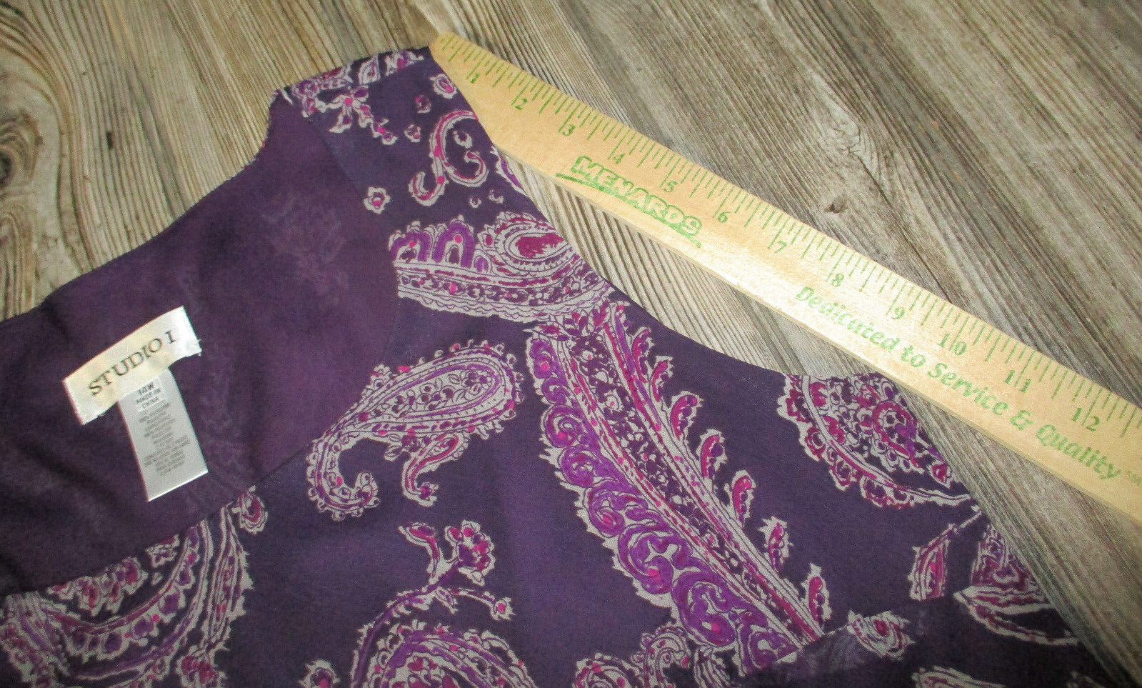 Studio I Womens Plus Sz 14W Sleeveless Maxi Purple Paisley Dress Fairy Grunge