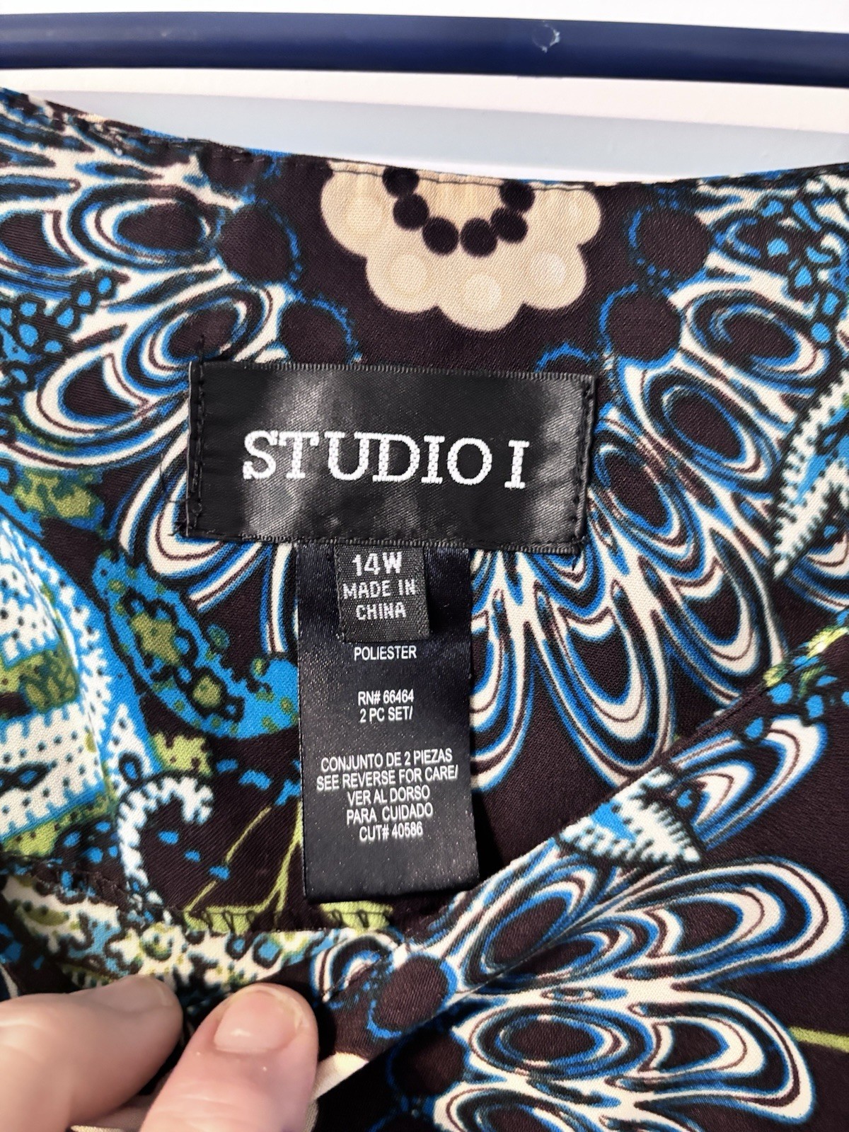 Studio I Dress Womens Midi Shift Sz 14w Sleeveless Paisley Floral Classic