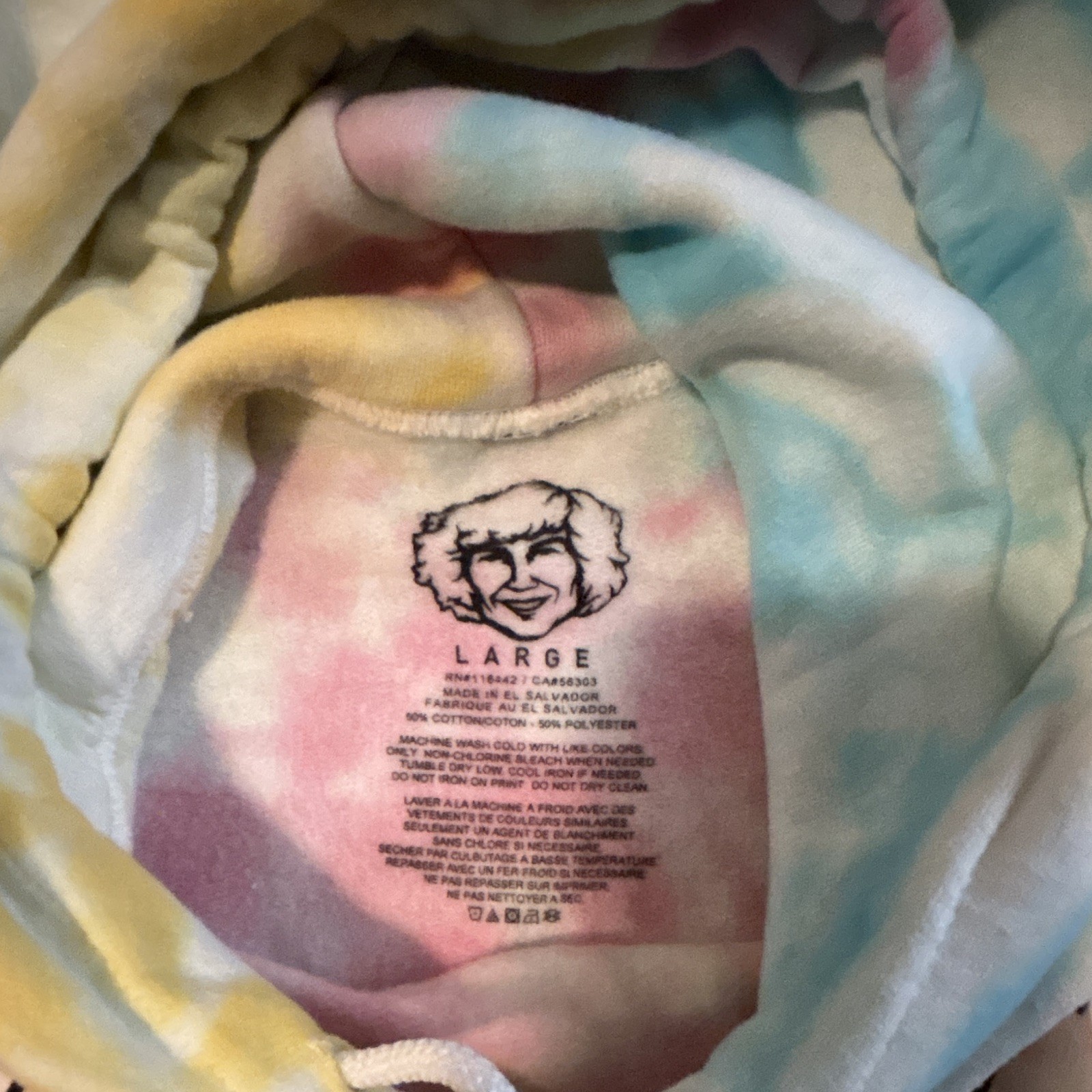 Danny Duncan Virginity Rocks Light Tie Dye Hoodie Sweatshirt – Size Large