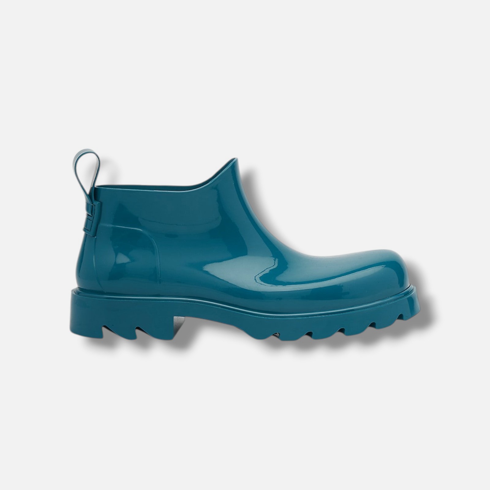 Bottega Veneta Men’s Blue Stride Waterproof Rain Boot Shoe Size 44E