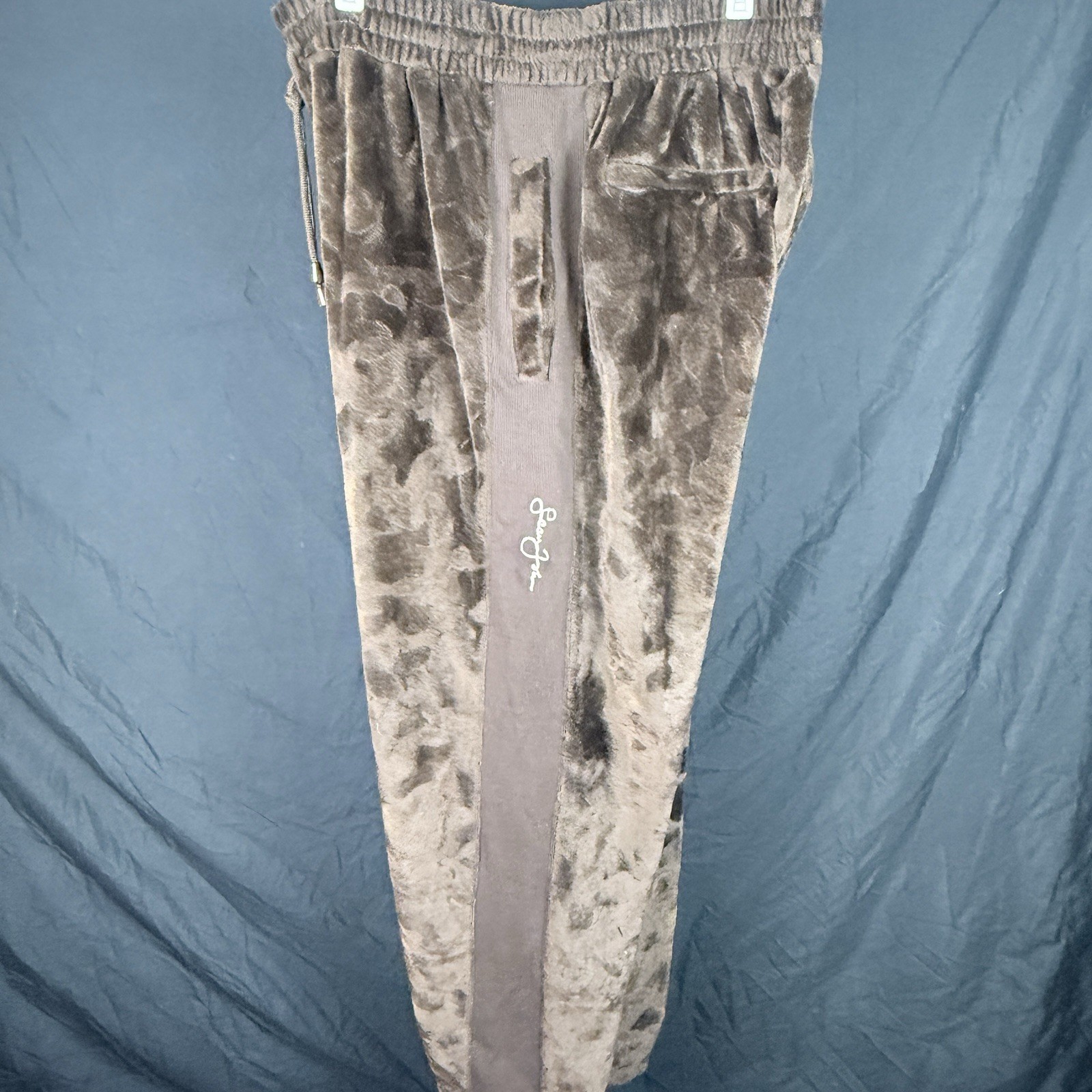 Y2K Vtg Sean John Velour Sweatsuit Brown Plush Zip Hoodie Jogger And Pants XXL