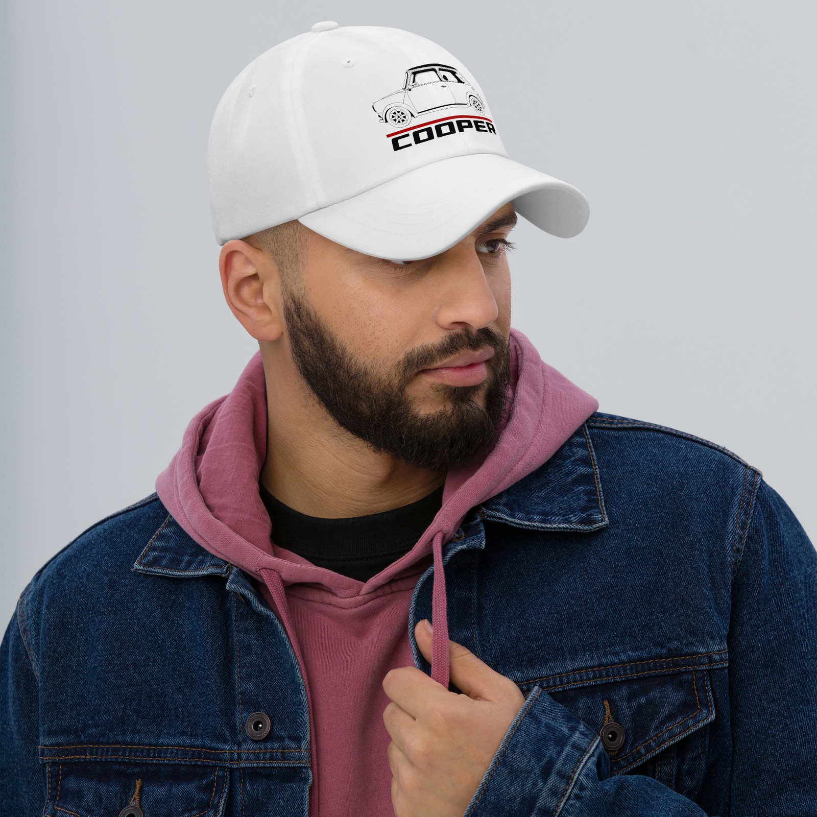 Premium Dad Hat For Mini Cooper Classic Car Fans Baseball Cap Birthday Gift