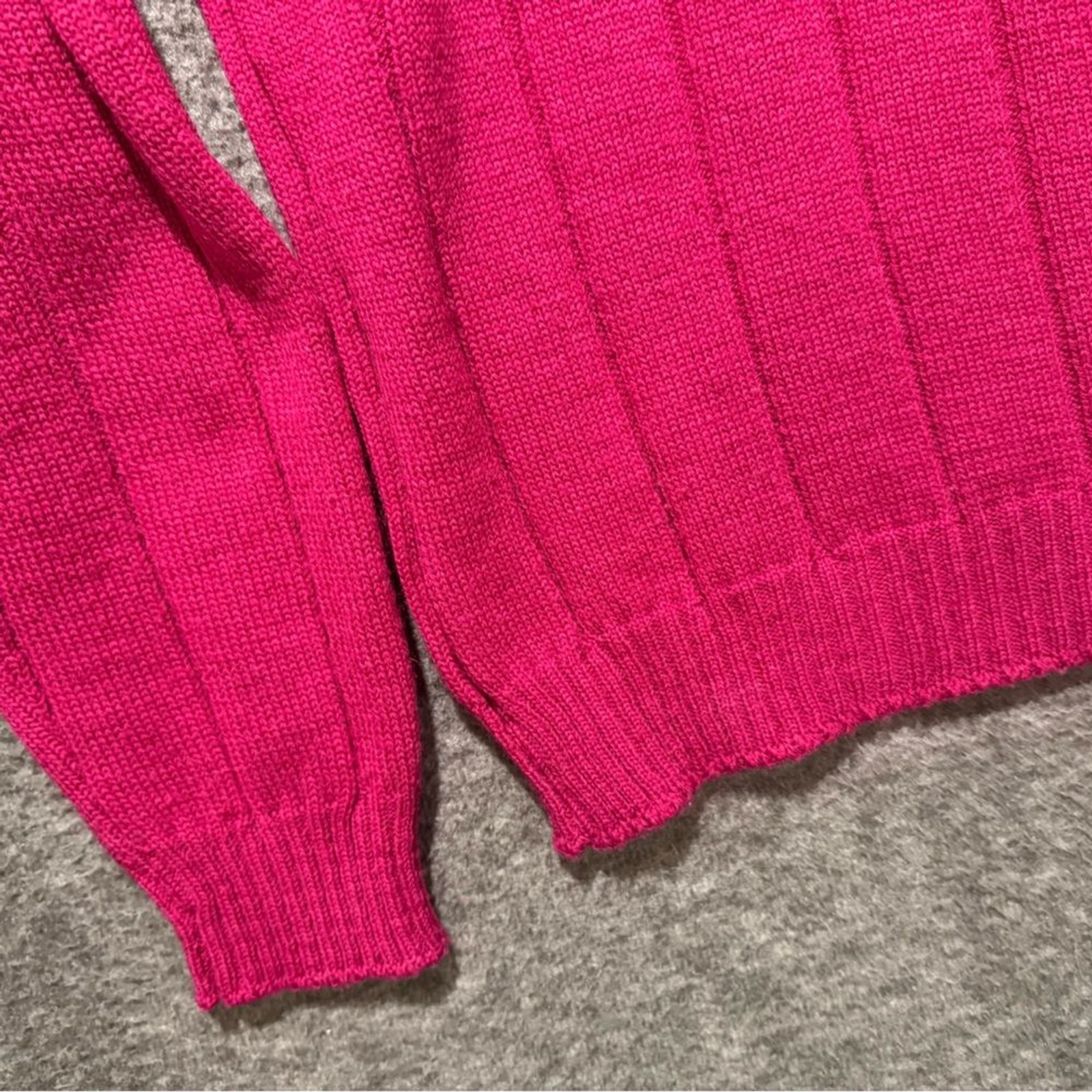 Pendleton Vtg 100% Virgin Wool Sweater Womens M (fits S/M) pink floral USA made