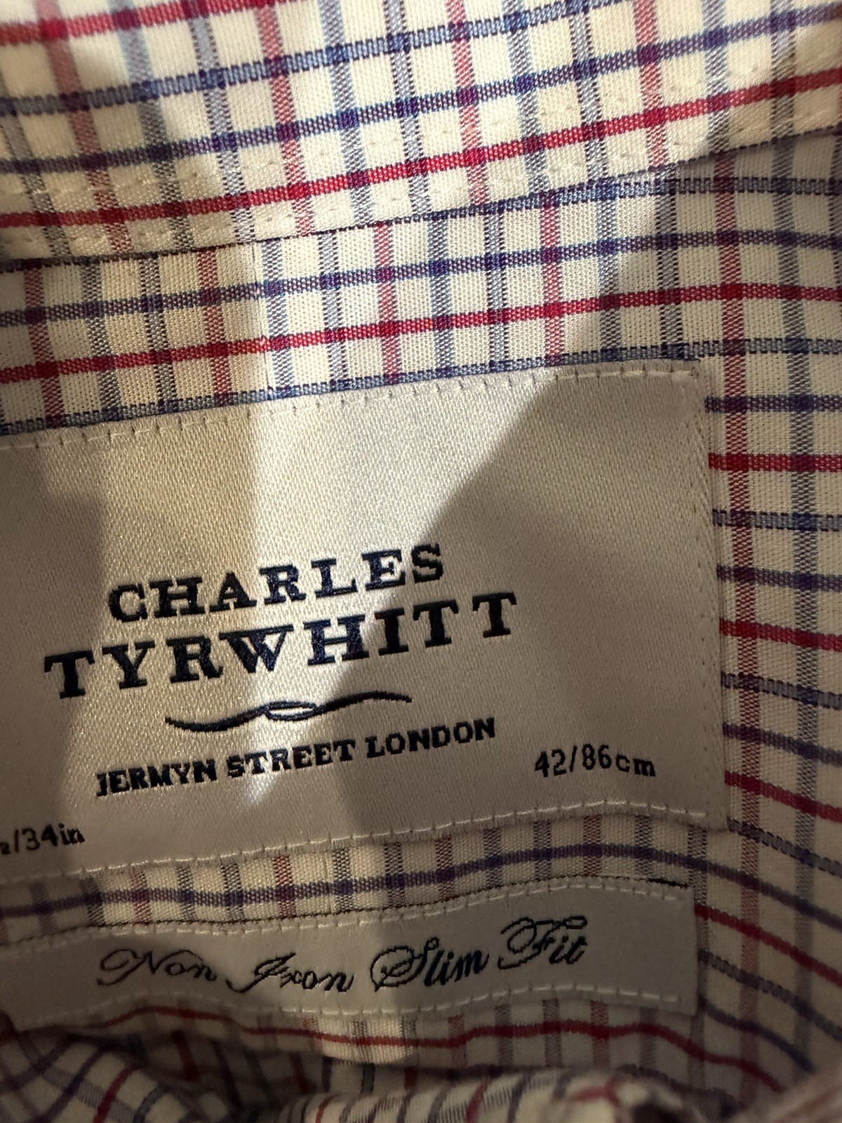 Lot of 5 Charles Tyrwhitt Dress Shirts 16.5 34 Slim Fit Non Iron + Collar Stay