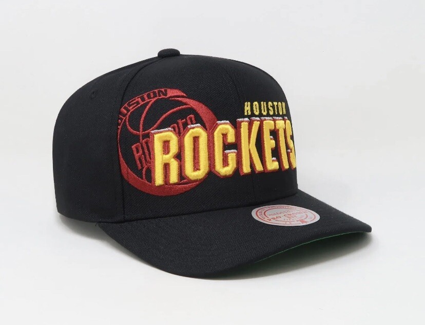 Mitchell & Ness Men’s Hat NBA Draft Houston Rockets Black HWC Pro Snapback Cap