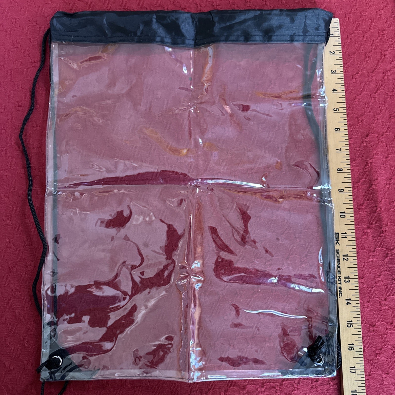 Lot 13 Clear Drawstring Backpacks Stadium Approved PVC School Security Bag