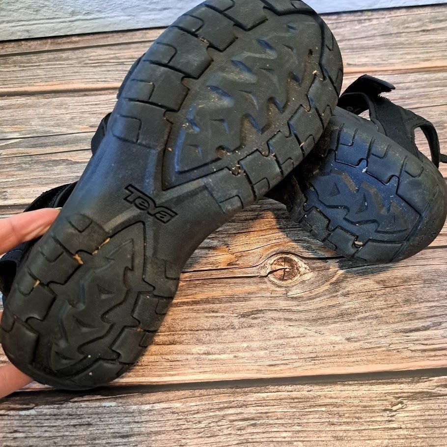 Teva Tirra Black Sport Sandals Womens 9 Hiking Water Shoes Strappy Walking