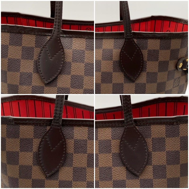 Authentic LOUIS VUITTON Neverfull MM Damier Ebene Canvas N51105 CA4079 A1209