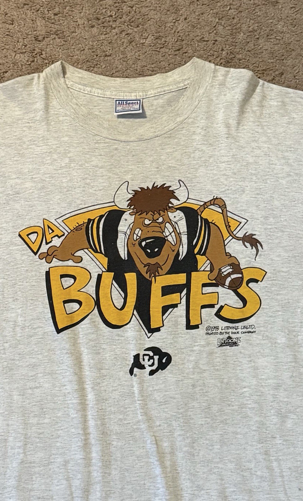 Vtg 90’s Colorado Buffaloes T Shirt Made In USA Single Stitch Mens XXL