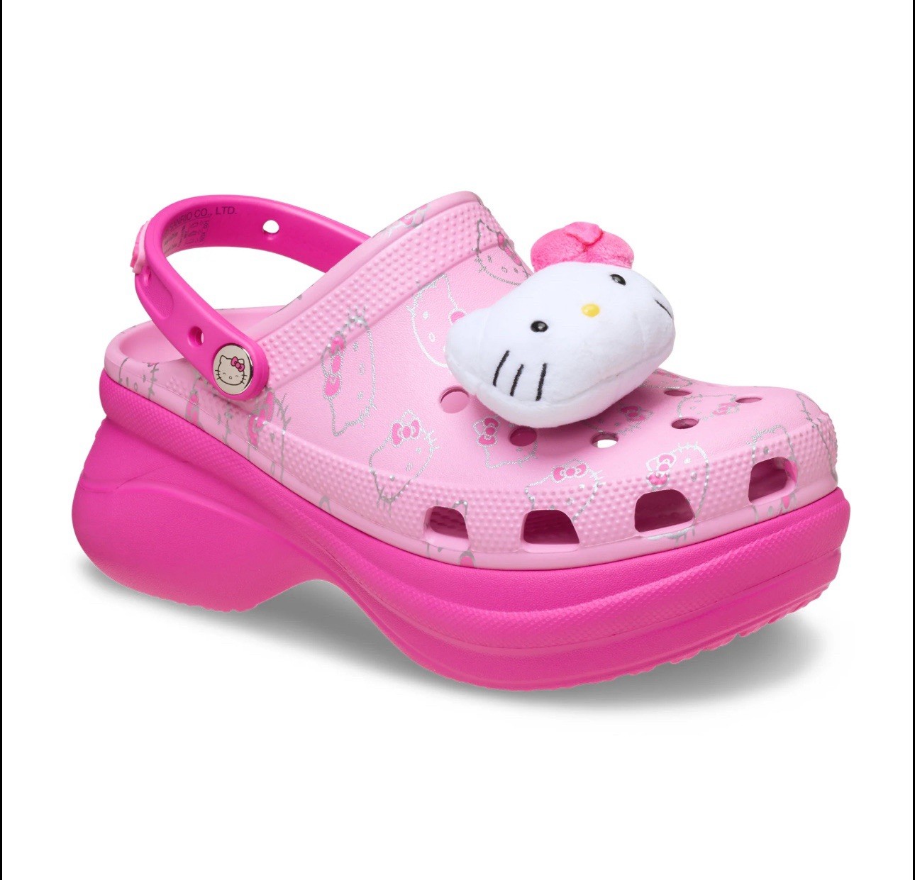 CROCS Hello Kitty Bae Platform Clog Pink Women’s W-9 Brand New NWTS 211199