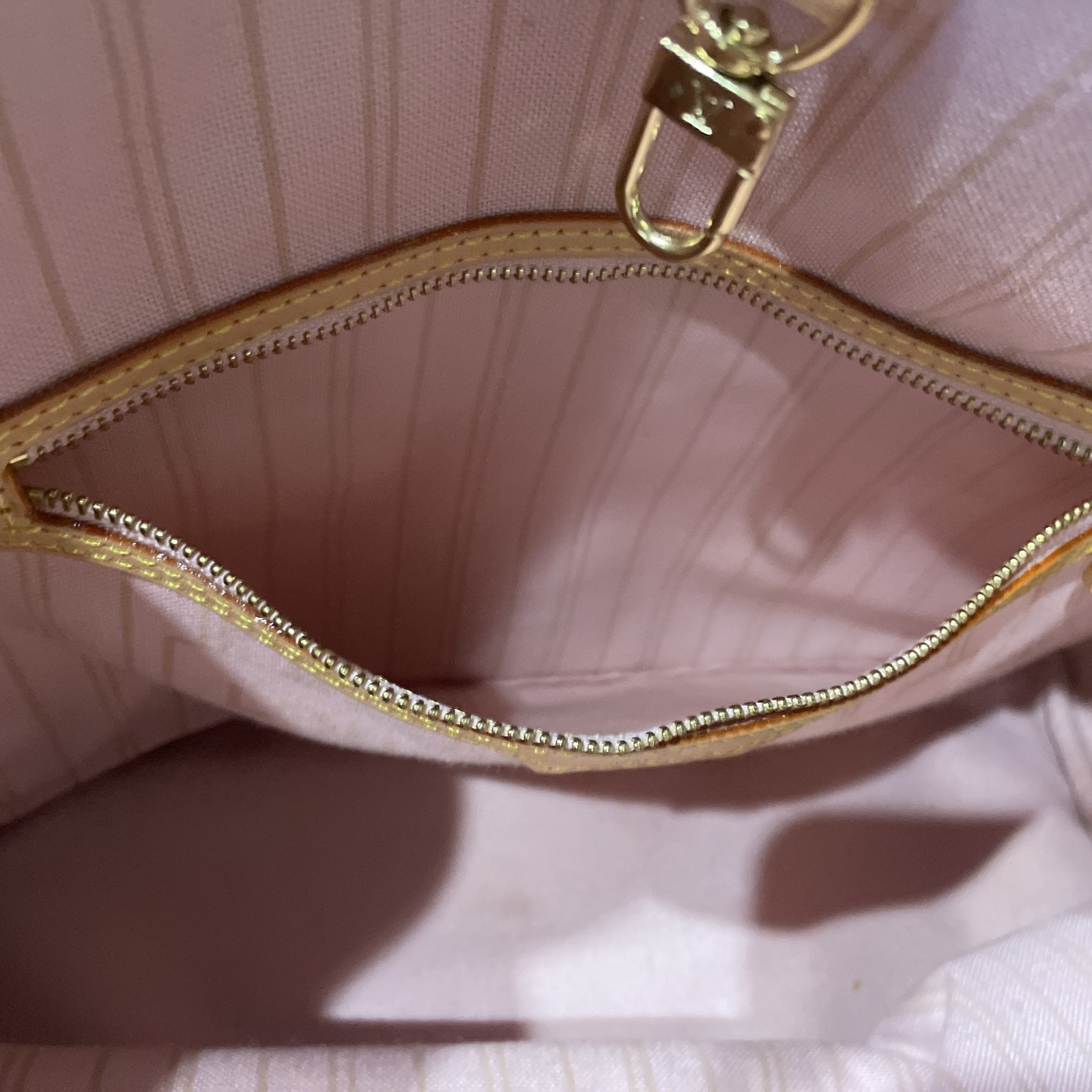 Women Monogram Shoulder Tote Bag Pink & White