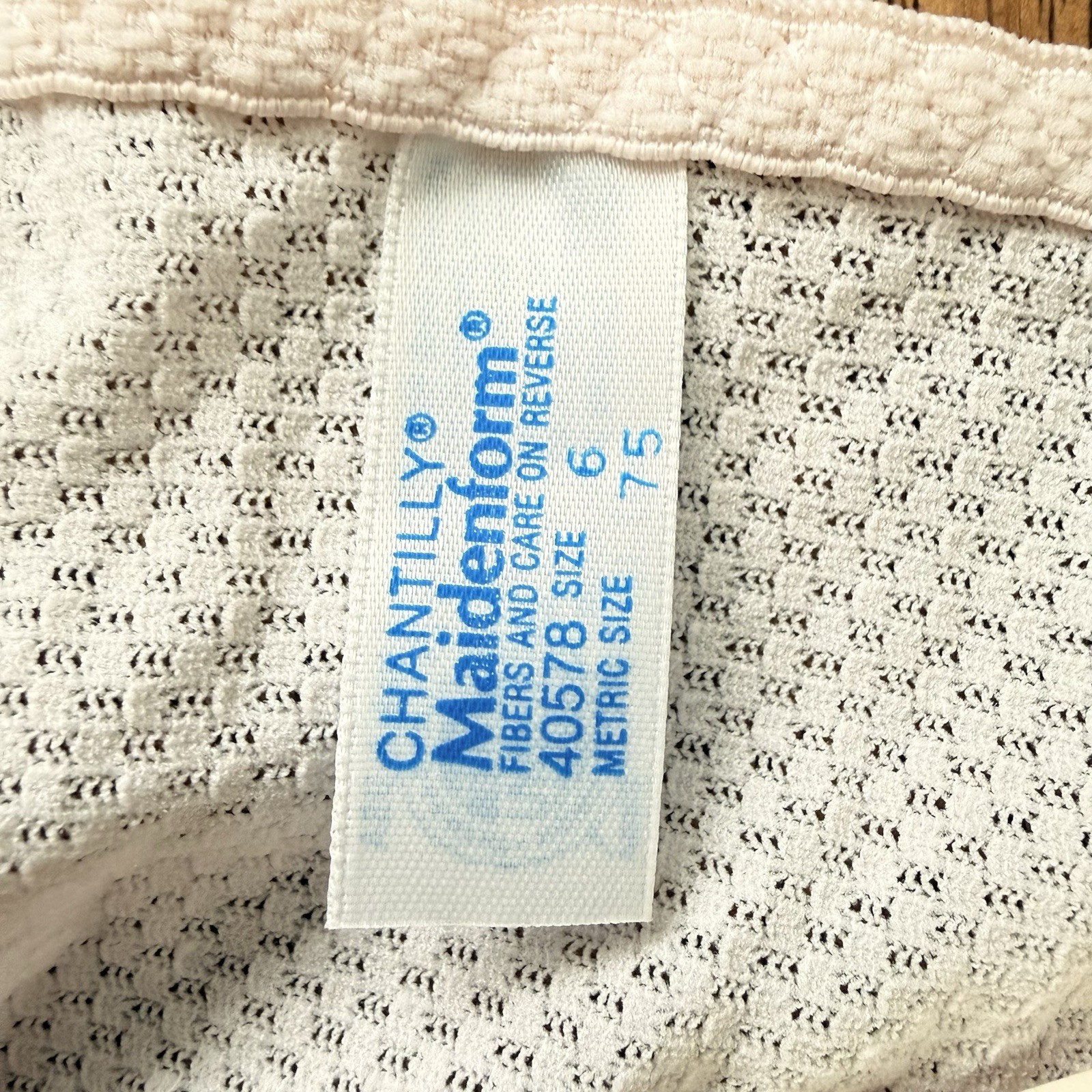 Vintage Maidenform Chantilly Panties Sz 6 Sheer Pink Lace High Leg ILGWU New