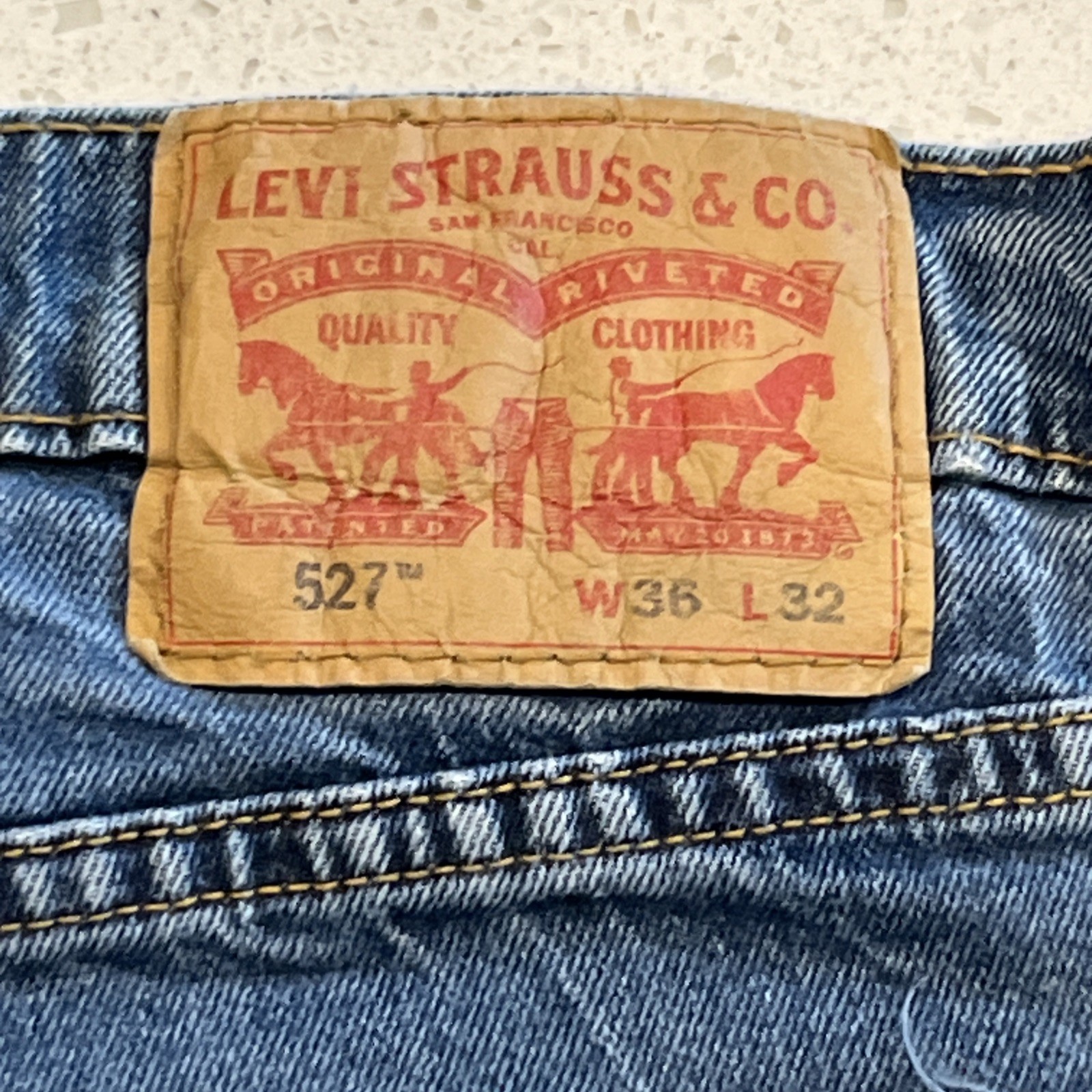 Levi’s 527 Slim Bootcut Jeans Mens 36/32 Blue Denim Workwear Casual Western