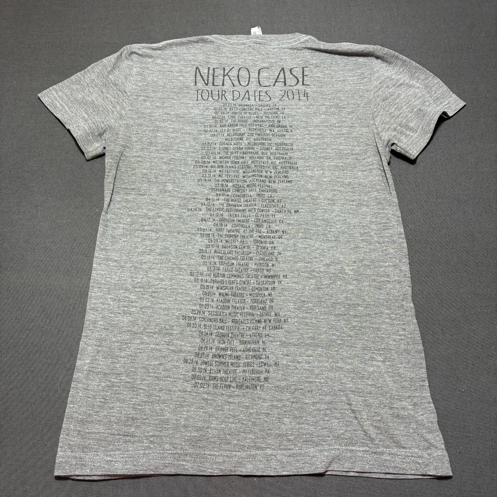 Neko Case 2014 Tour Shirt Concert Merch Byham Theater Pittsburgh Authentic Med