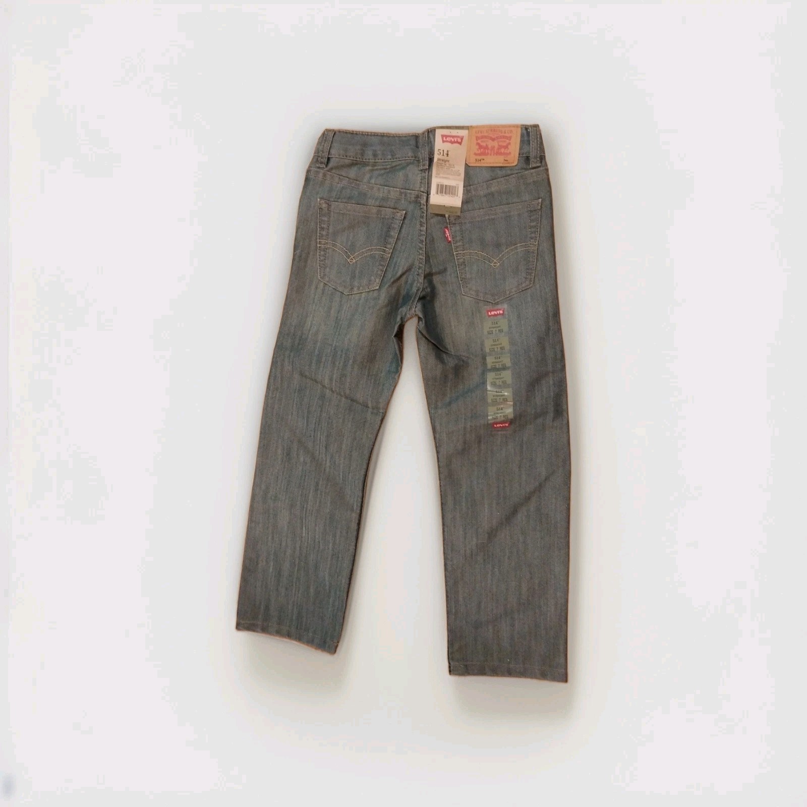 Levi’s Boys’ 514 Straight Fit Wash Demin Jeans, Size 7 REG (Age 5-7)