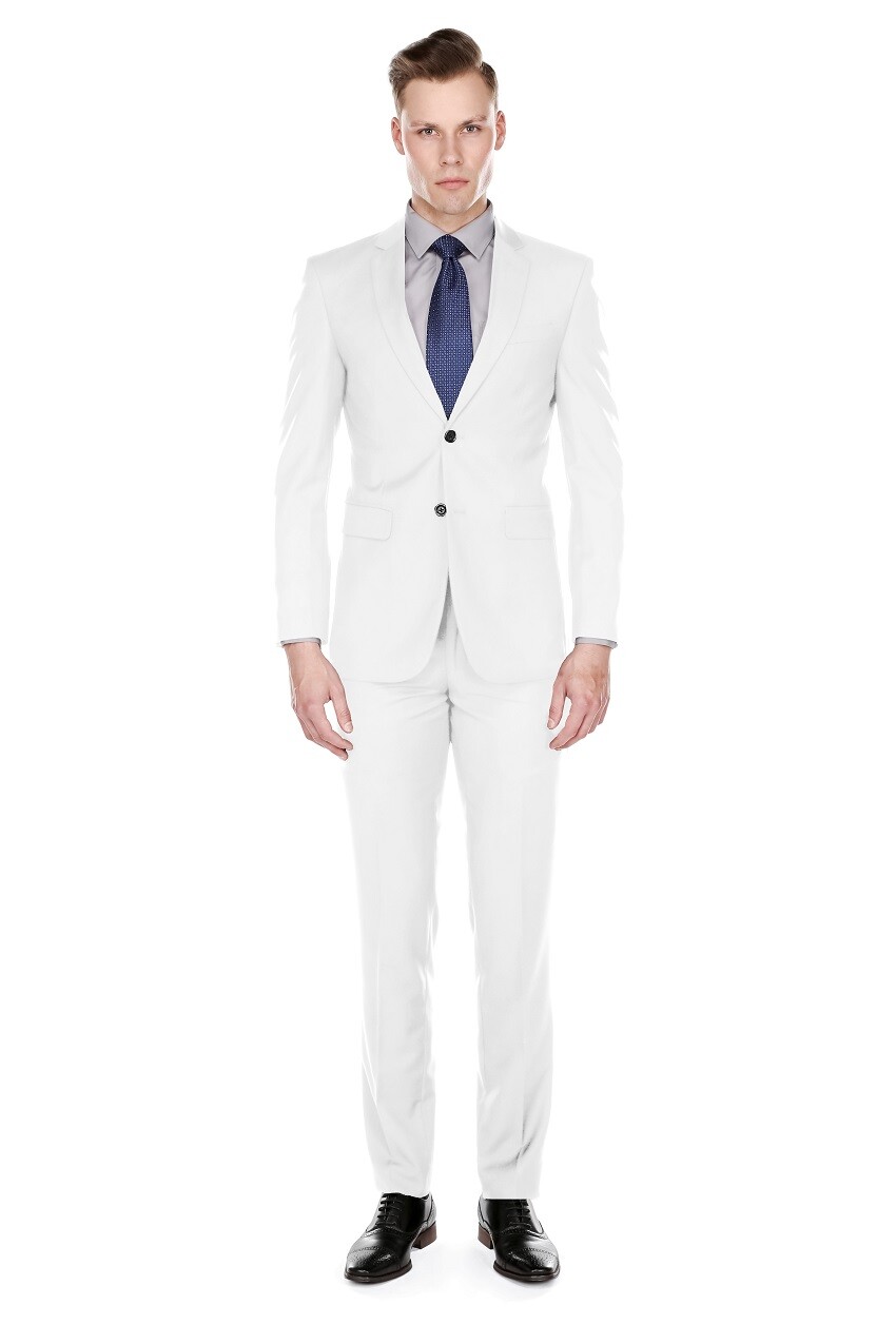 Braveman Men’s Formal Two Piece 2-Piece Slim Fit Cut Suit Set