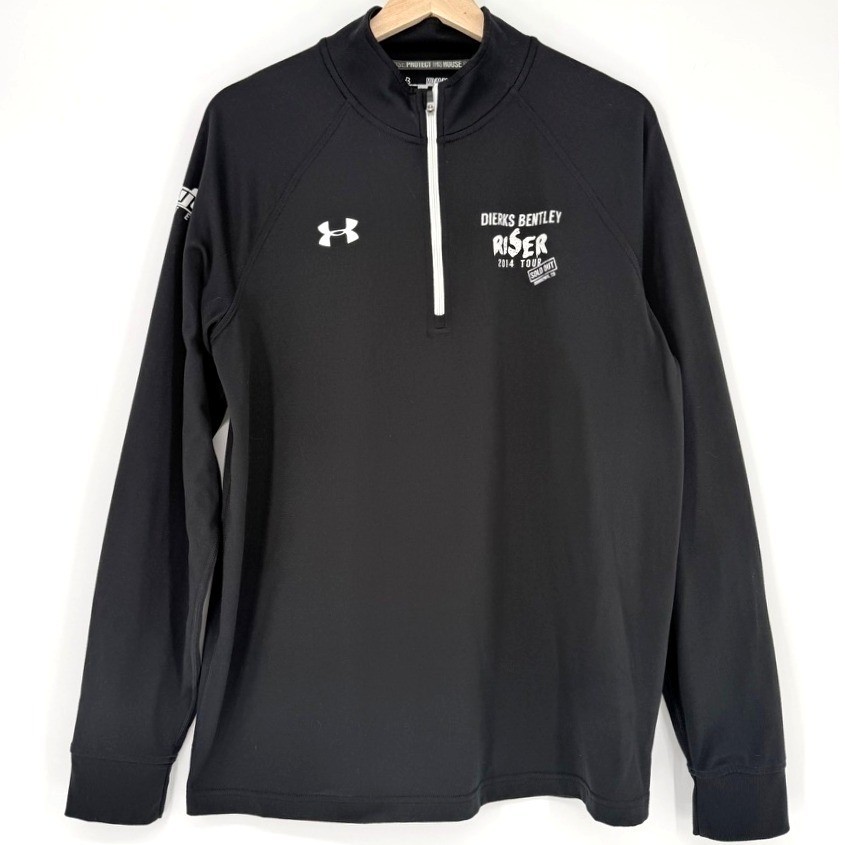 Under Armour Dierks Bentley Riser 2014 Tour 1/4 Zip Pullover Mens Medium Black
