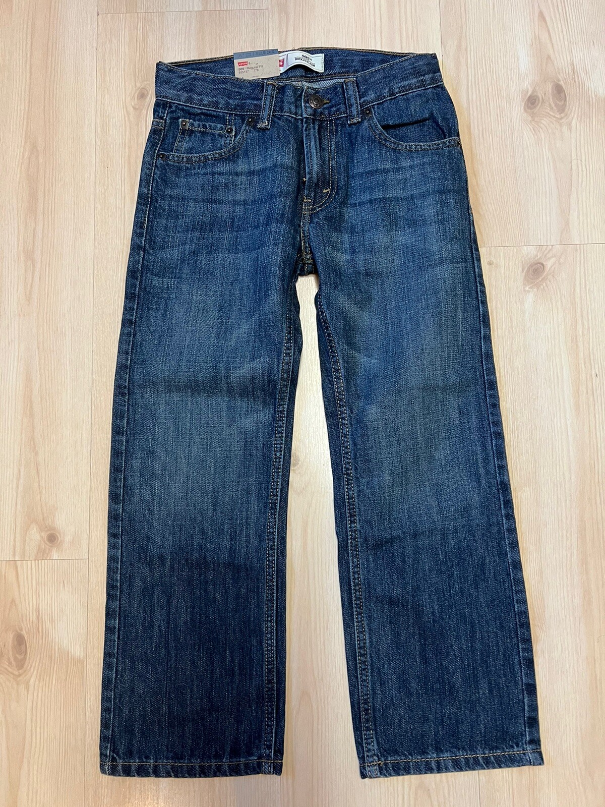 NWT Levi’s 505 Regular Straight Fit Jeans Boys Size 8 Reg W24”X L22”
