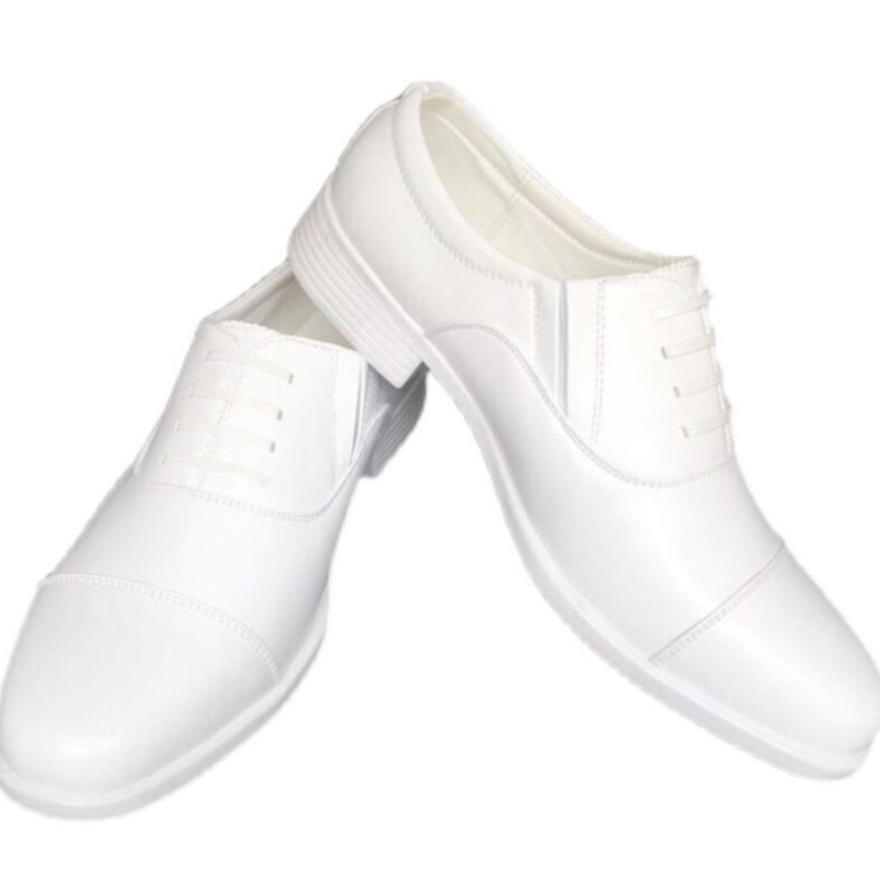 Mens White Shoes Cap Toe Wedding Groom Casual Business Oxford Dress Formal Shoes