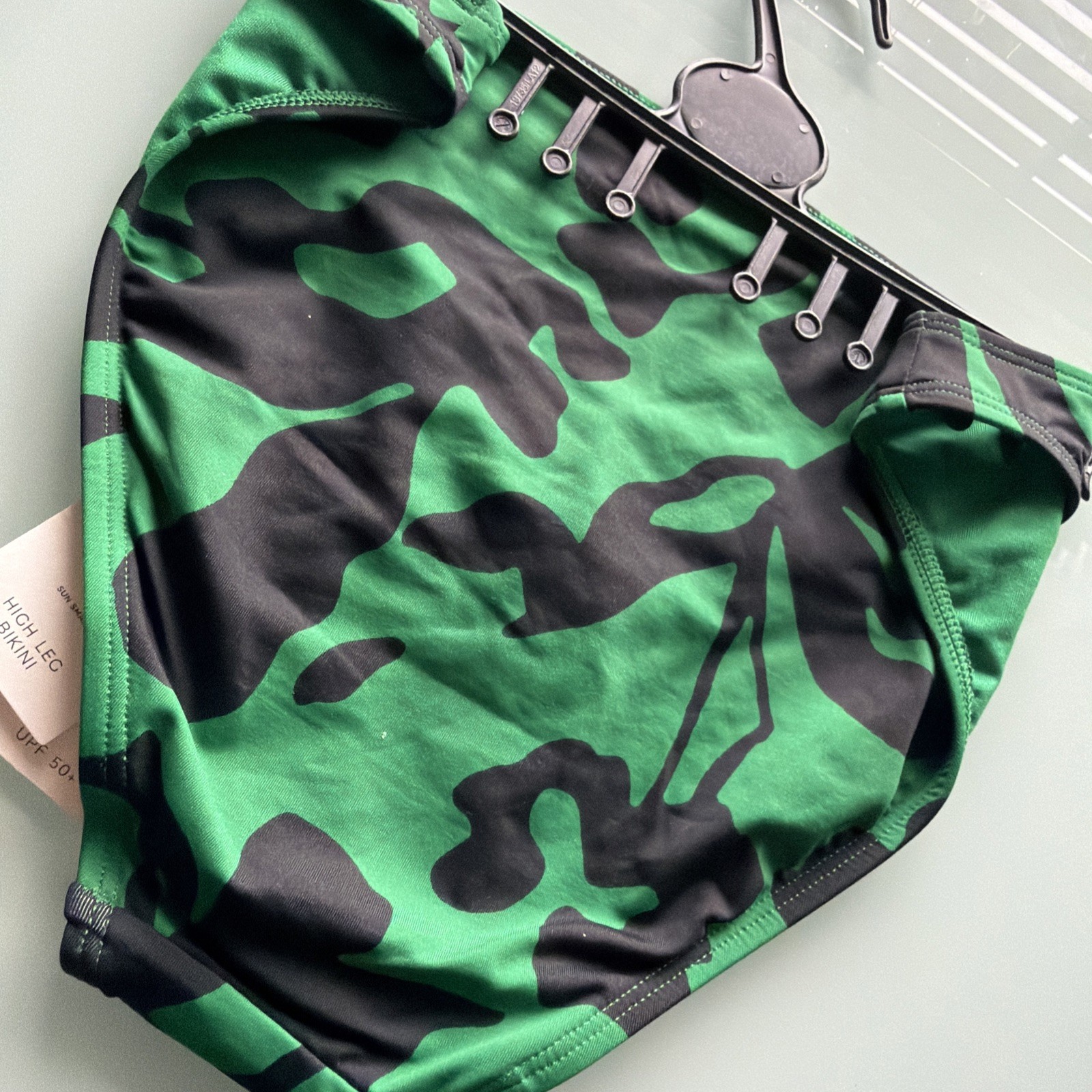 Marks And Spencer Women’s High Leg Bikini Bottoms Size 10 – BNWT Green / Bk