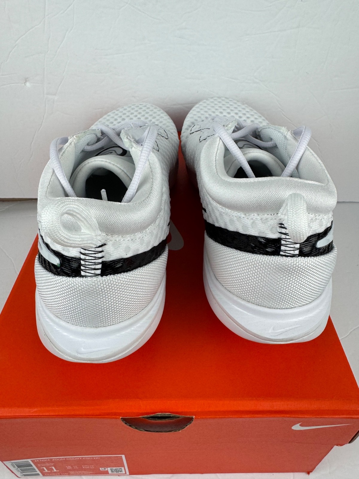Nike Zoom Court Zoom Pro Hardcourt Tennis Shoes-White/Black-DH0618-100- Men’s Sz